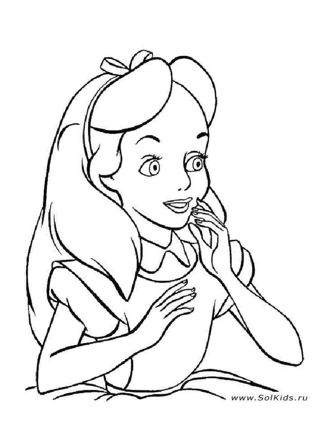 Сказки-раскраски. Алиса в стране чудес дисней раскраска. Раскраска алиса раскраска. Портрет раскраска для детей. Алиса дисней раскраска.