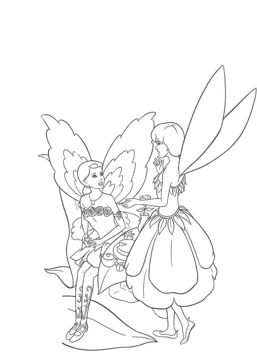 Раскраска Лесные эльфы