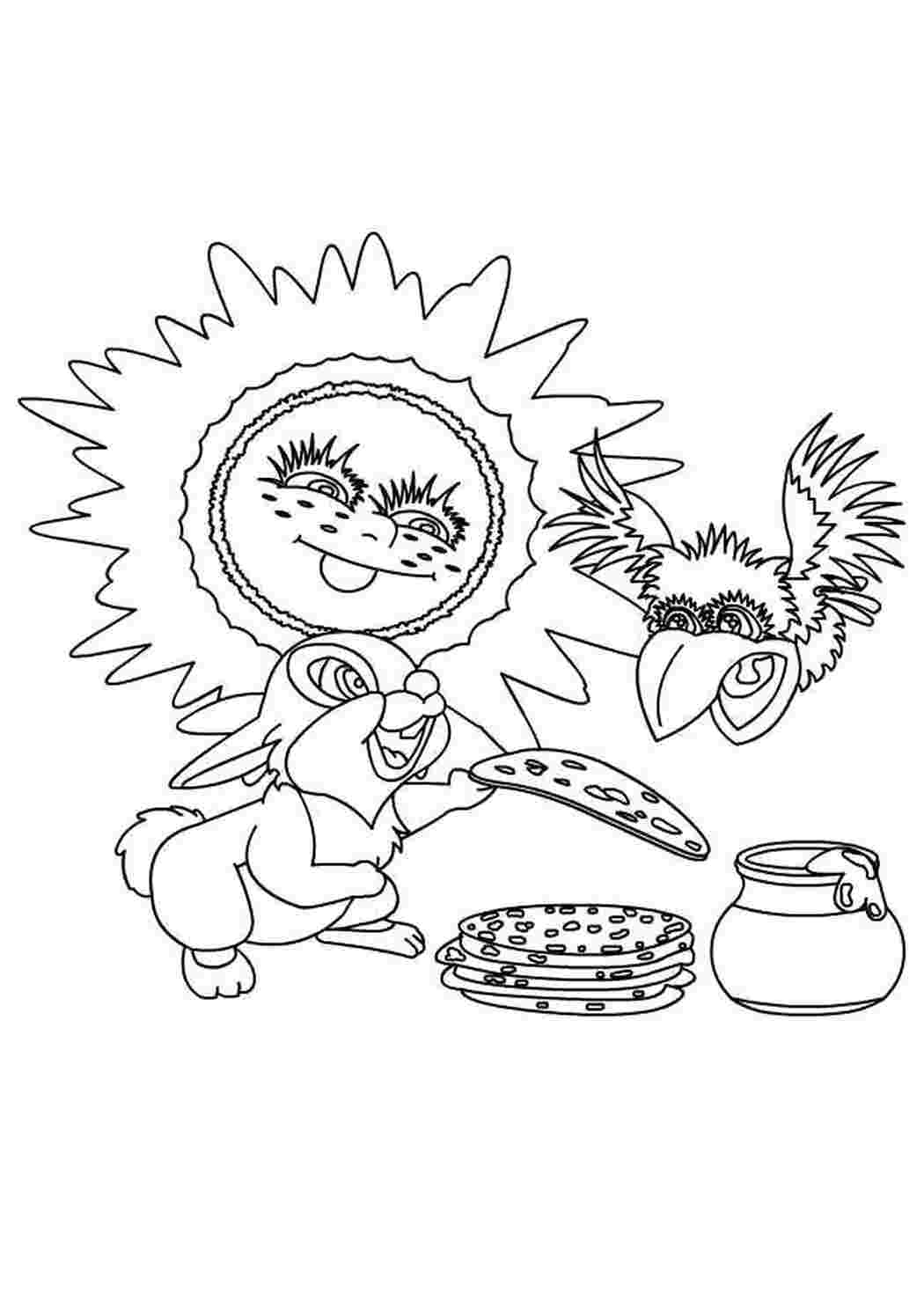 Раскраска Масленица 