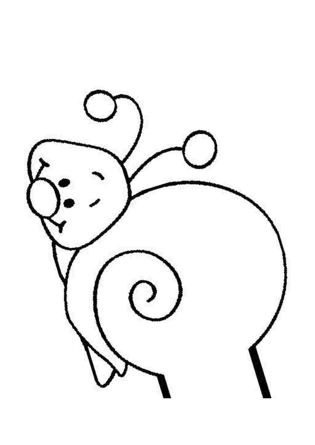 Раскраска Улиточка