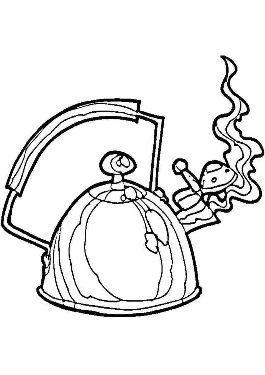 Раскраска Чайник