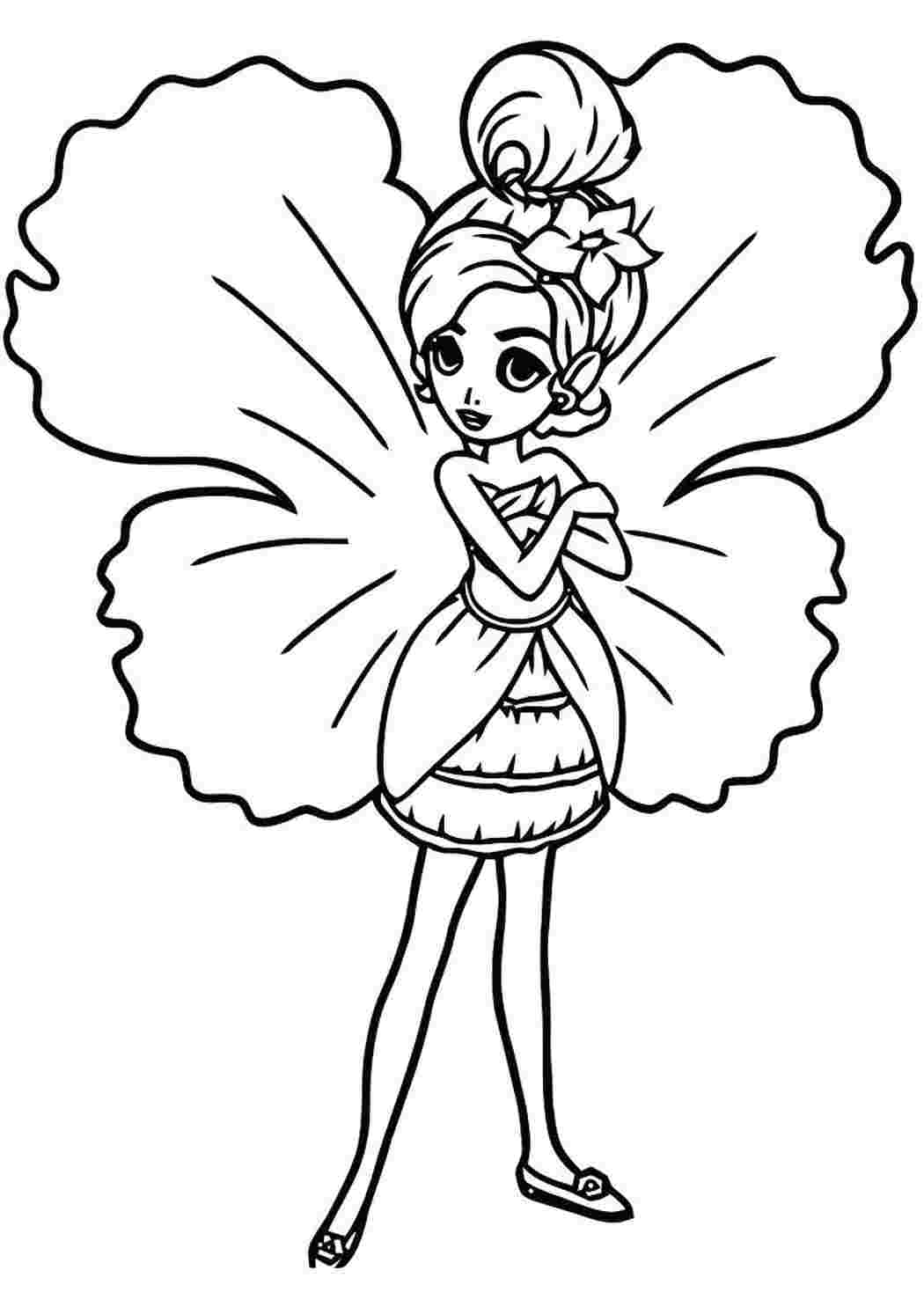 Раскраска Дюймовочка