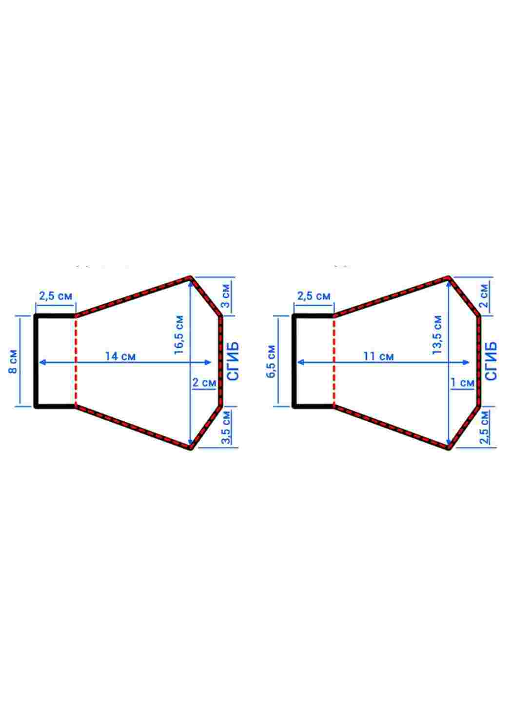 Раскраска Выкройки для медицинских масок
