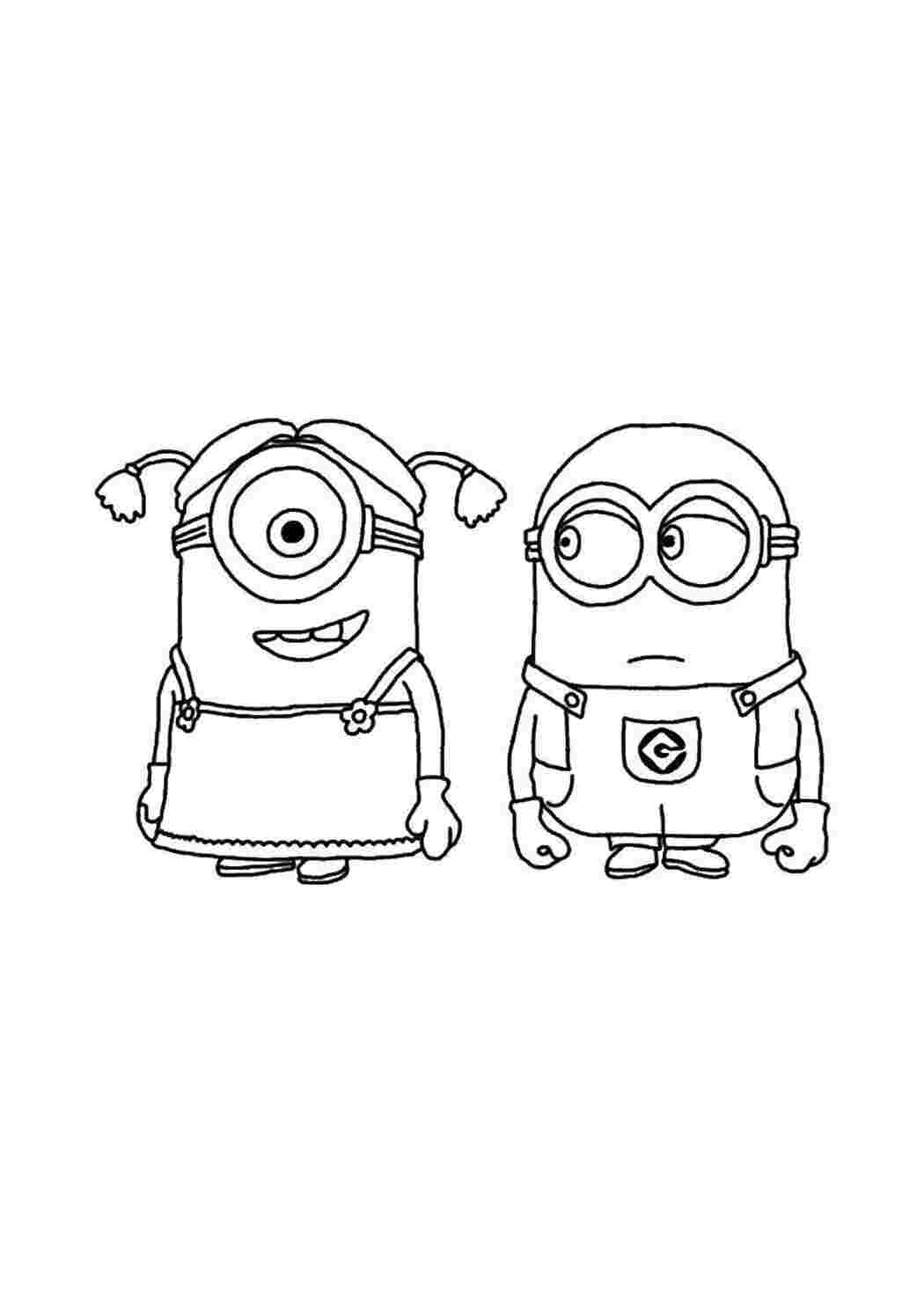 Раскраска Миньоны