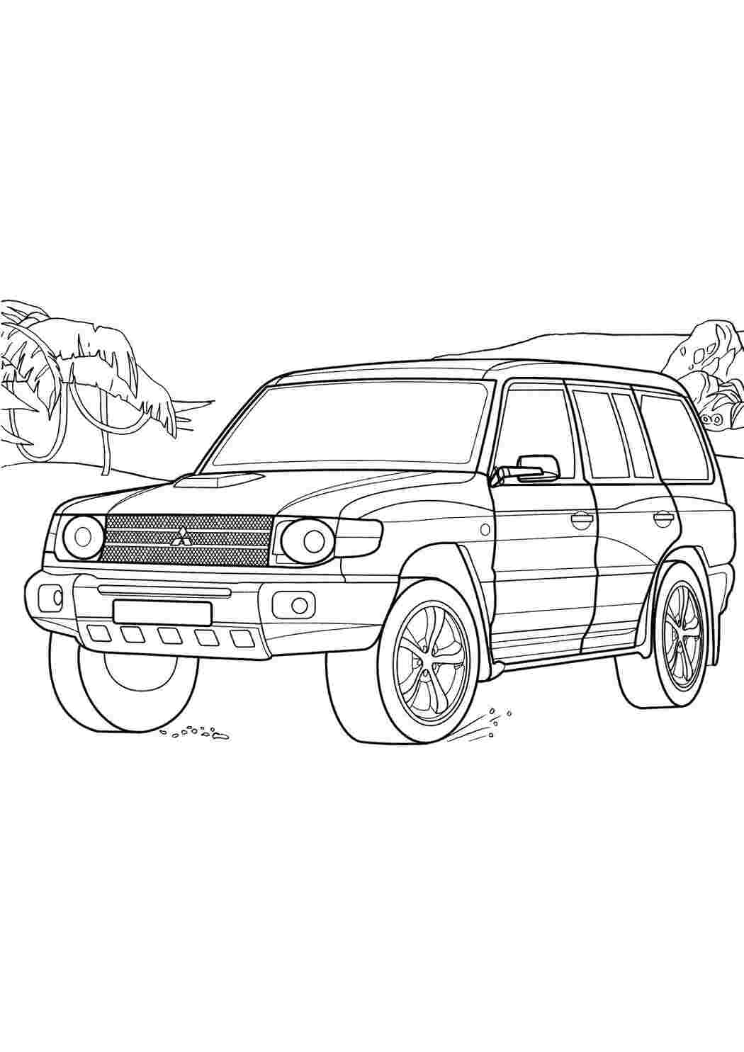 Раскраска Крутой Джип