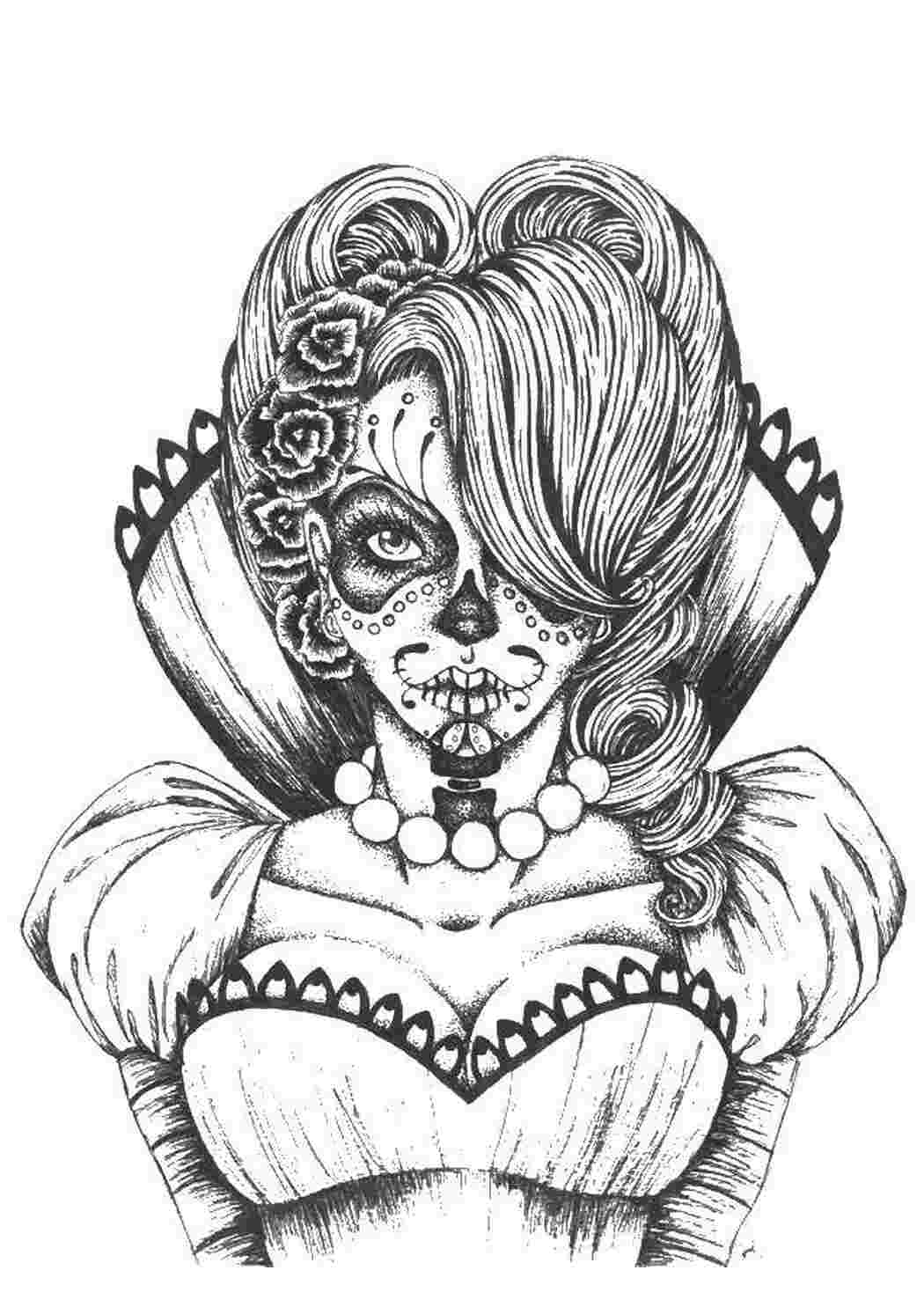 Раскраска Таинственная вампирша