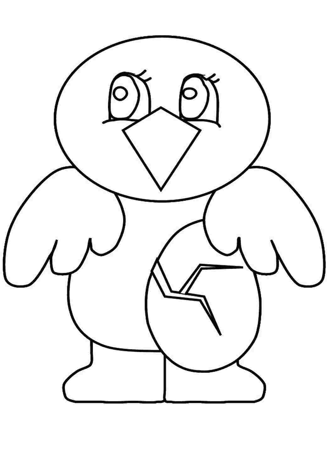 Раскраска цыплёнок