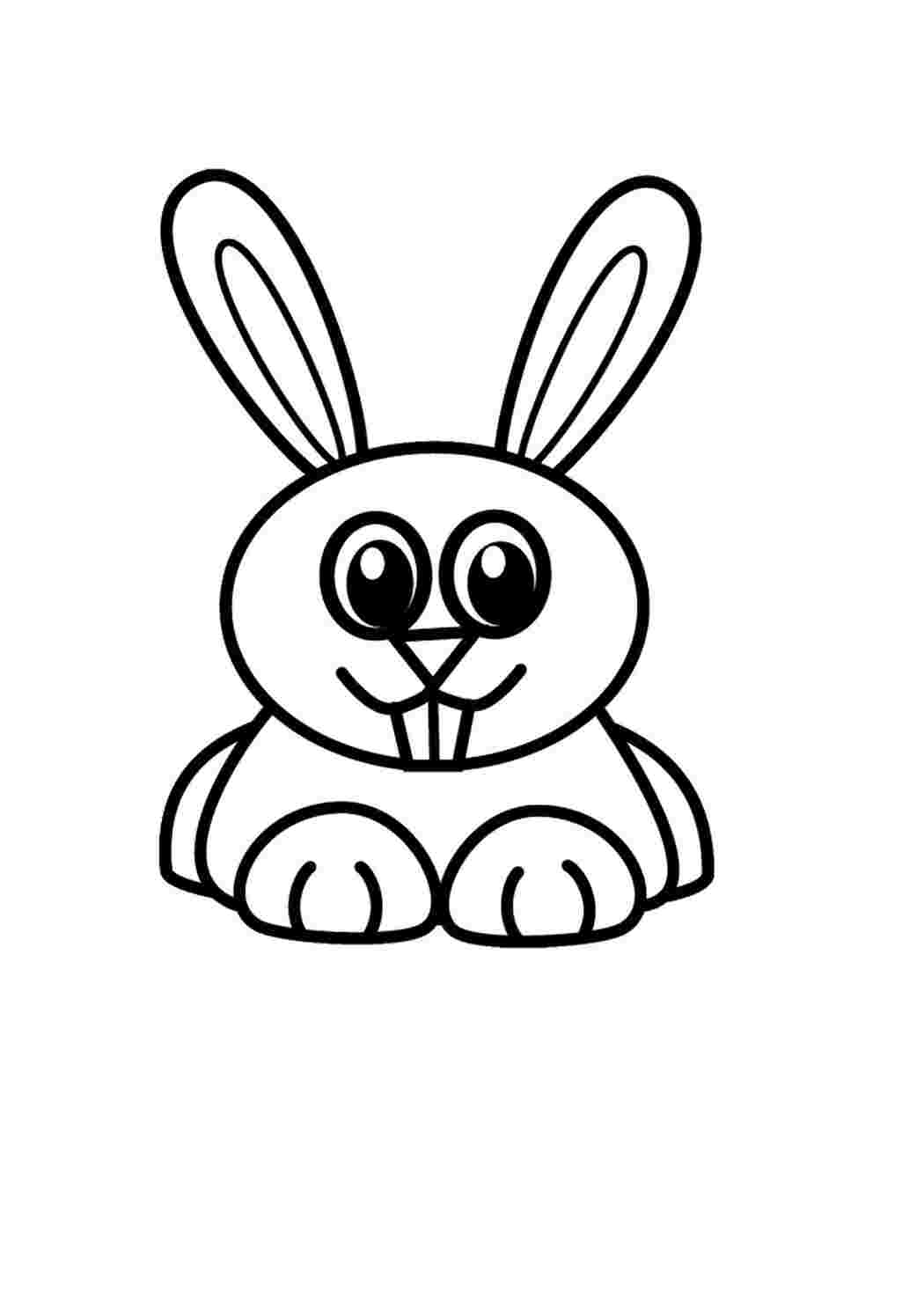 Кролик рисунок карандашом для детей легкие