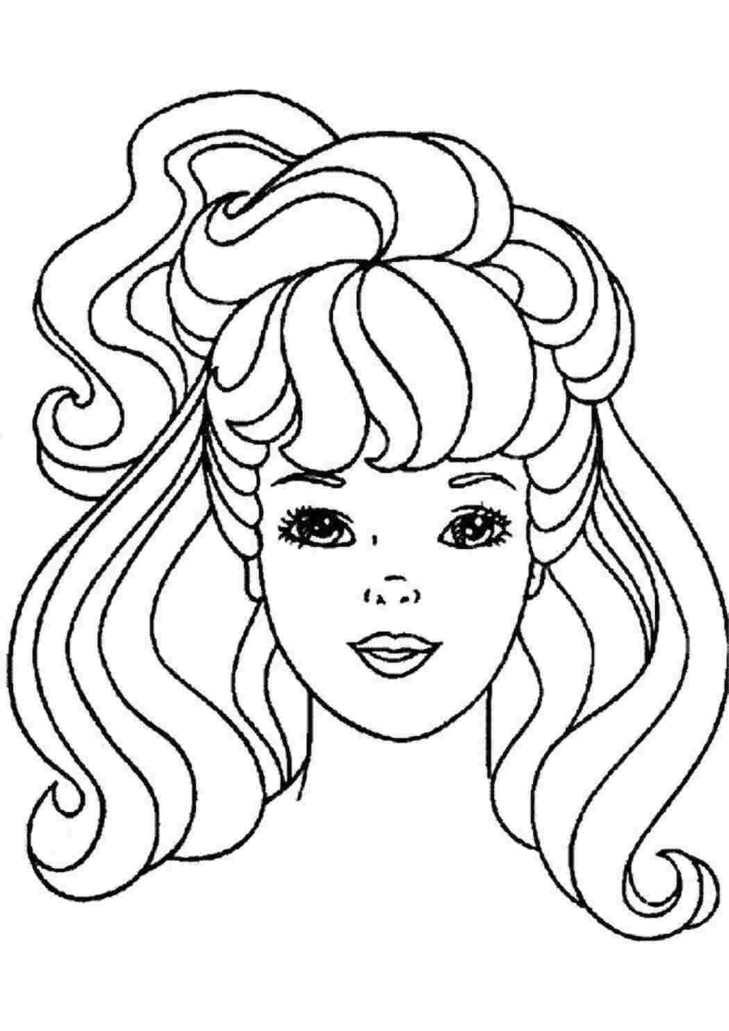 Раскраска  портрет красавицы