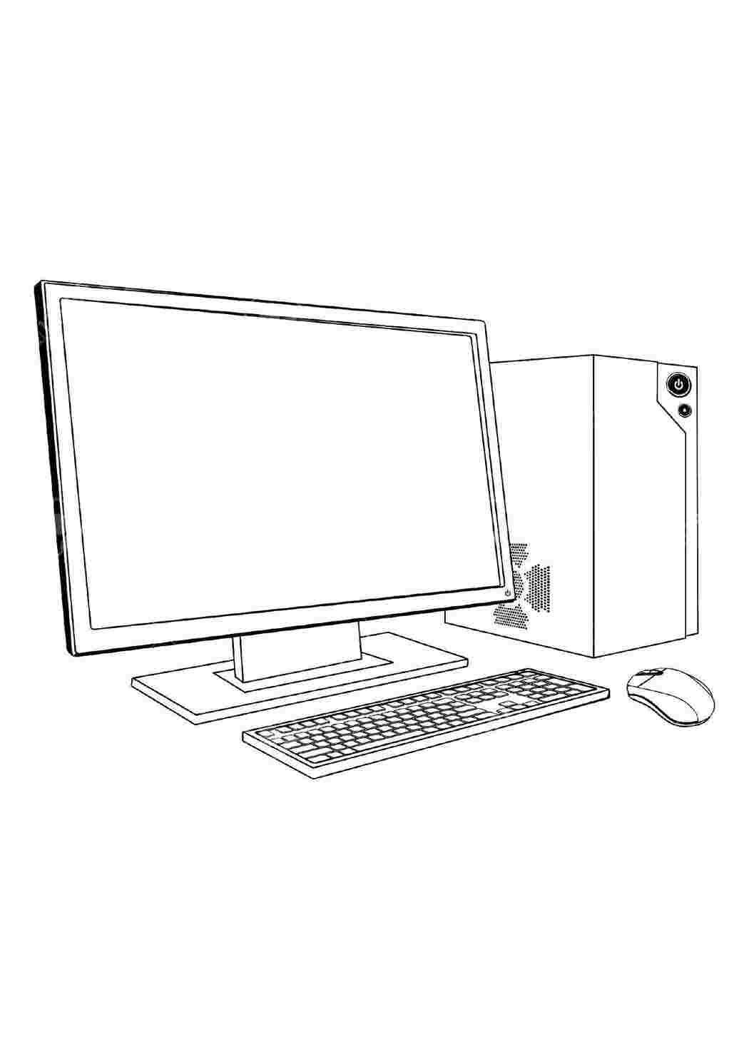 Раскраска Компьютер
