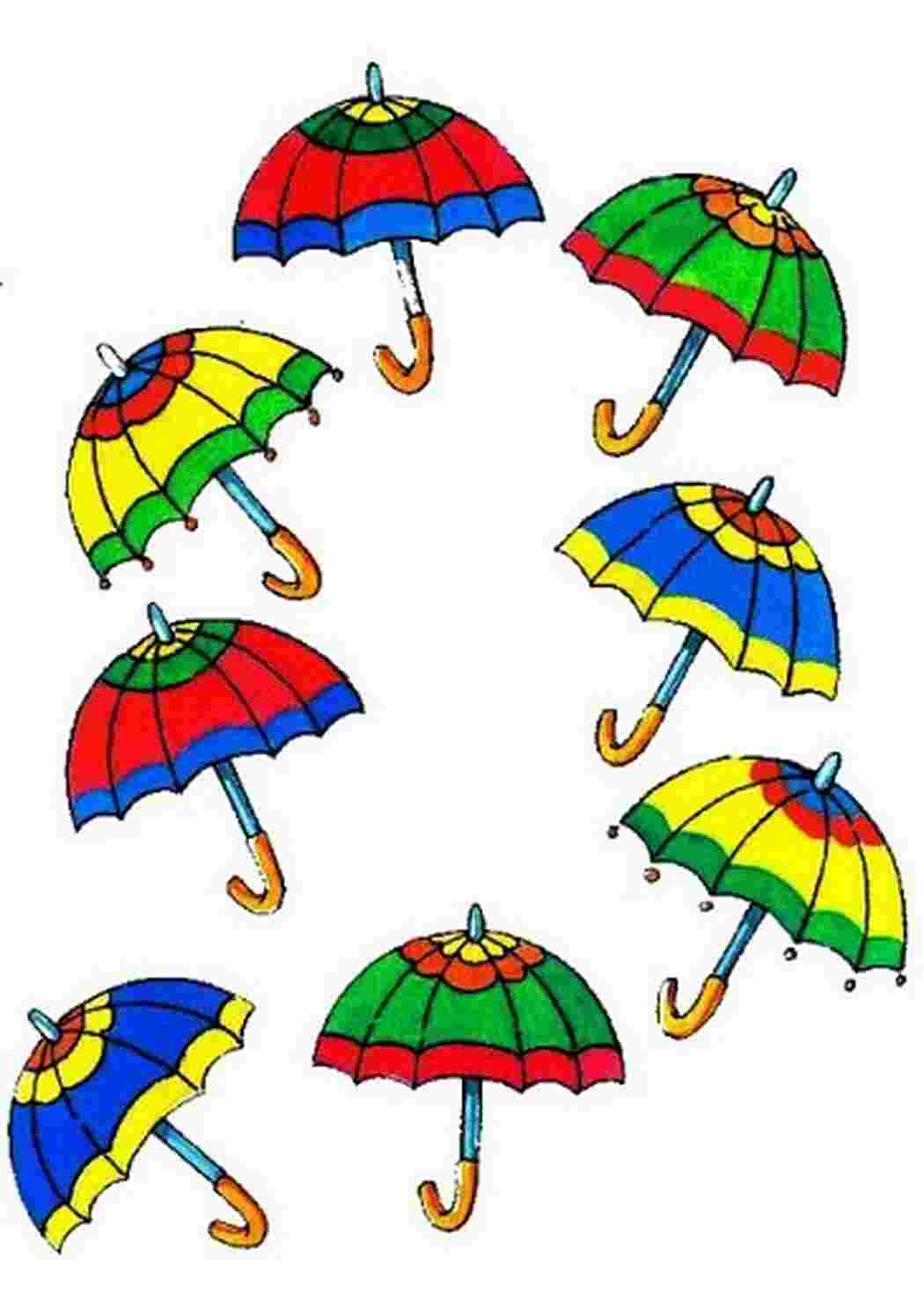 Рисование с детьми зонтик