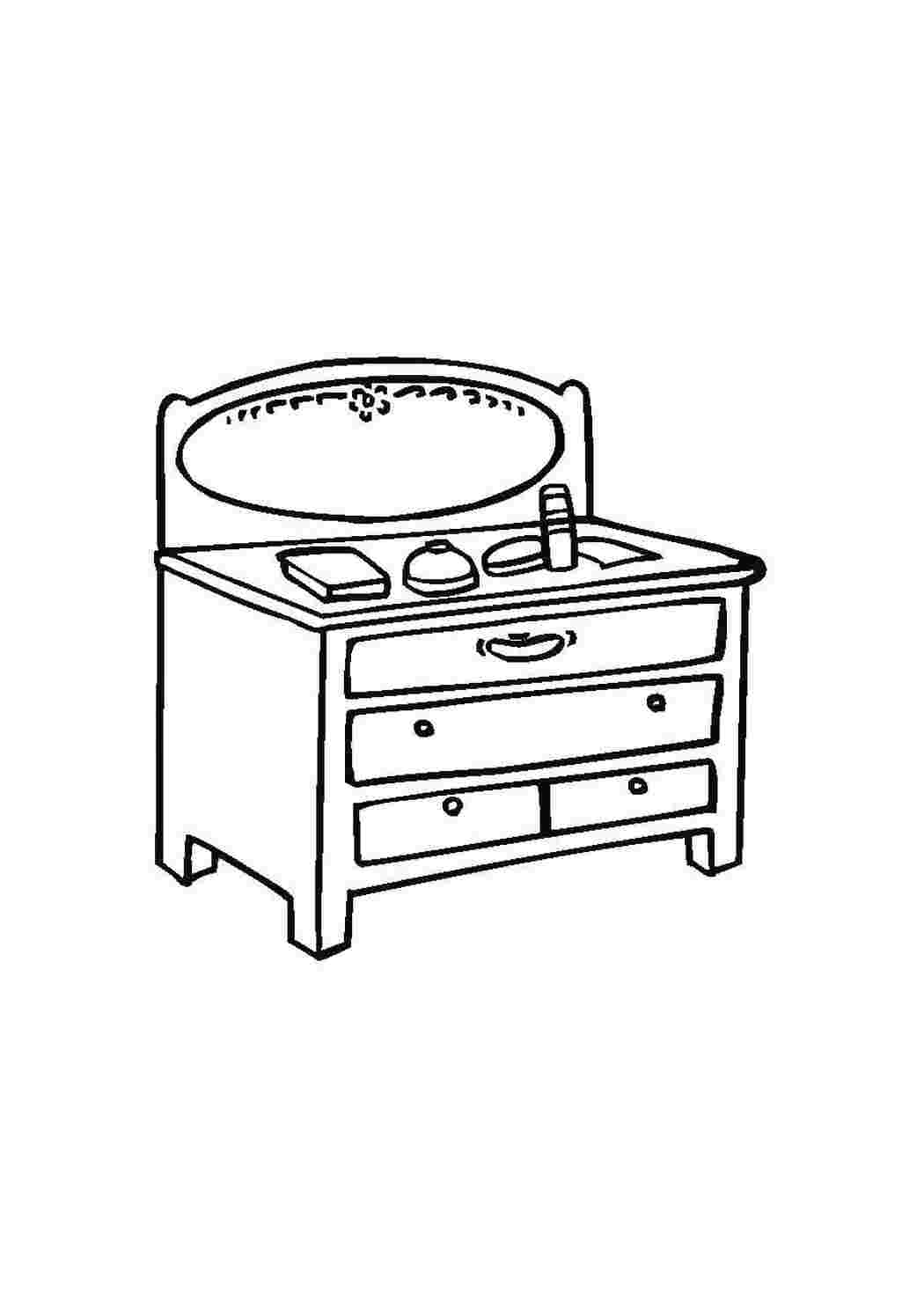 Раскраска Трюмо