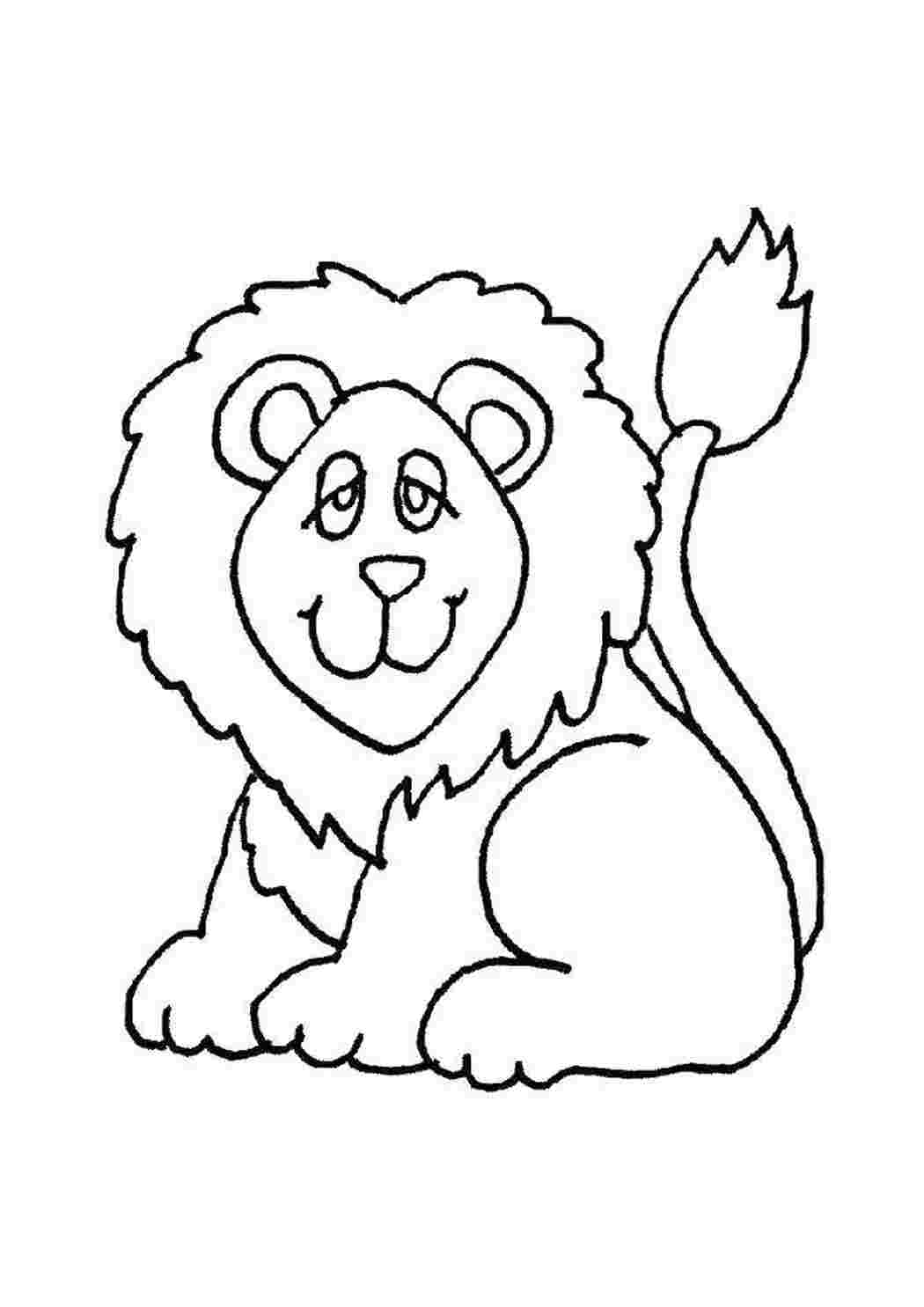 Раскраска Лев
