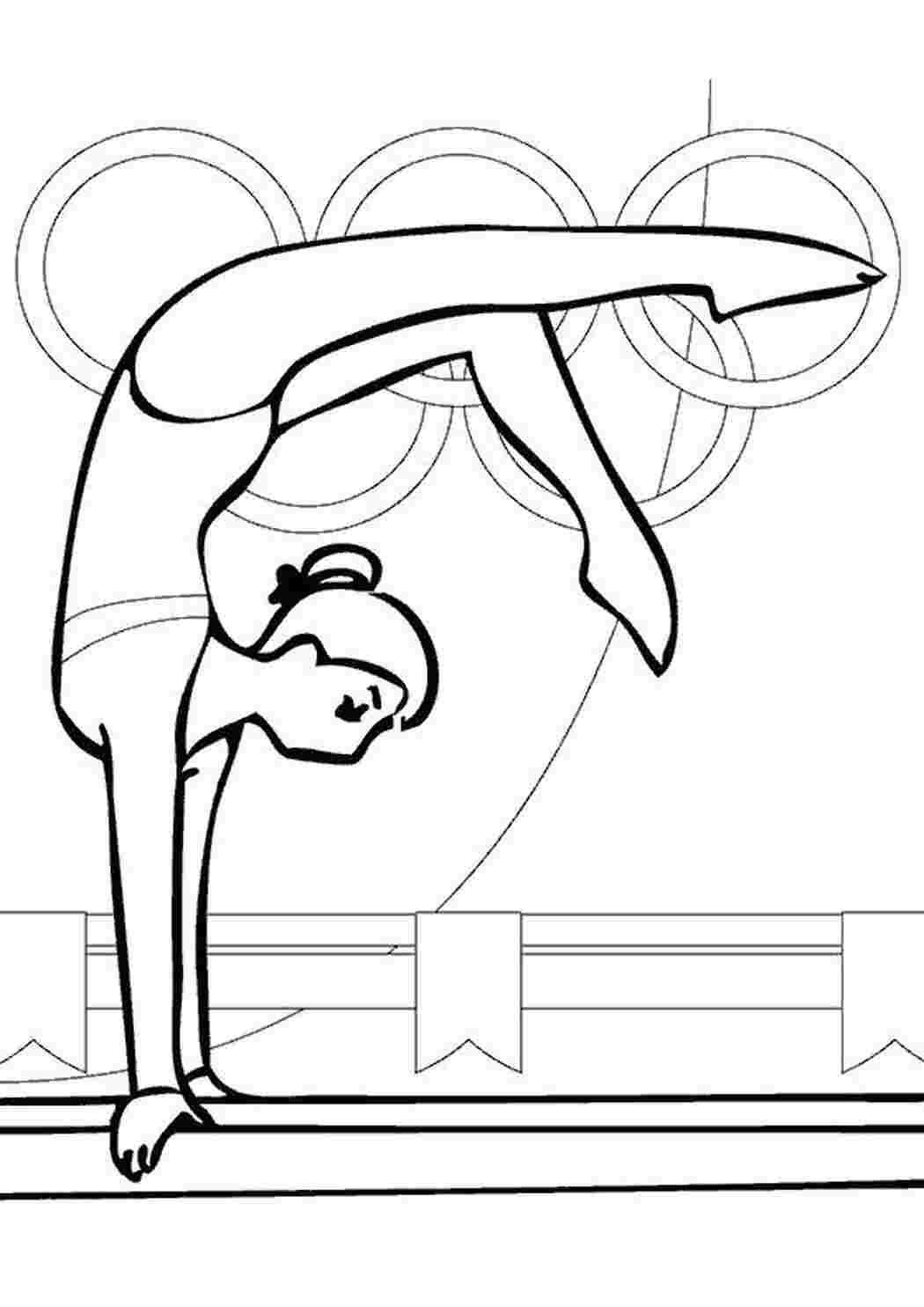 Раскраска Гимнастка