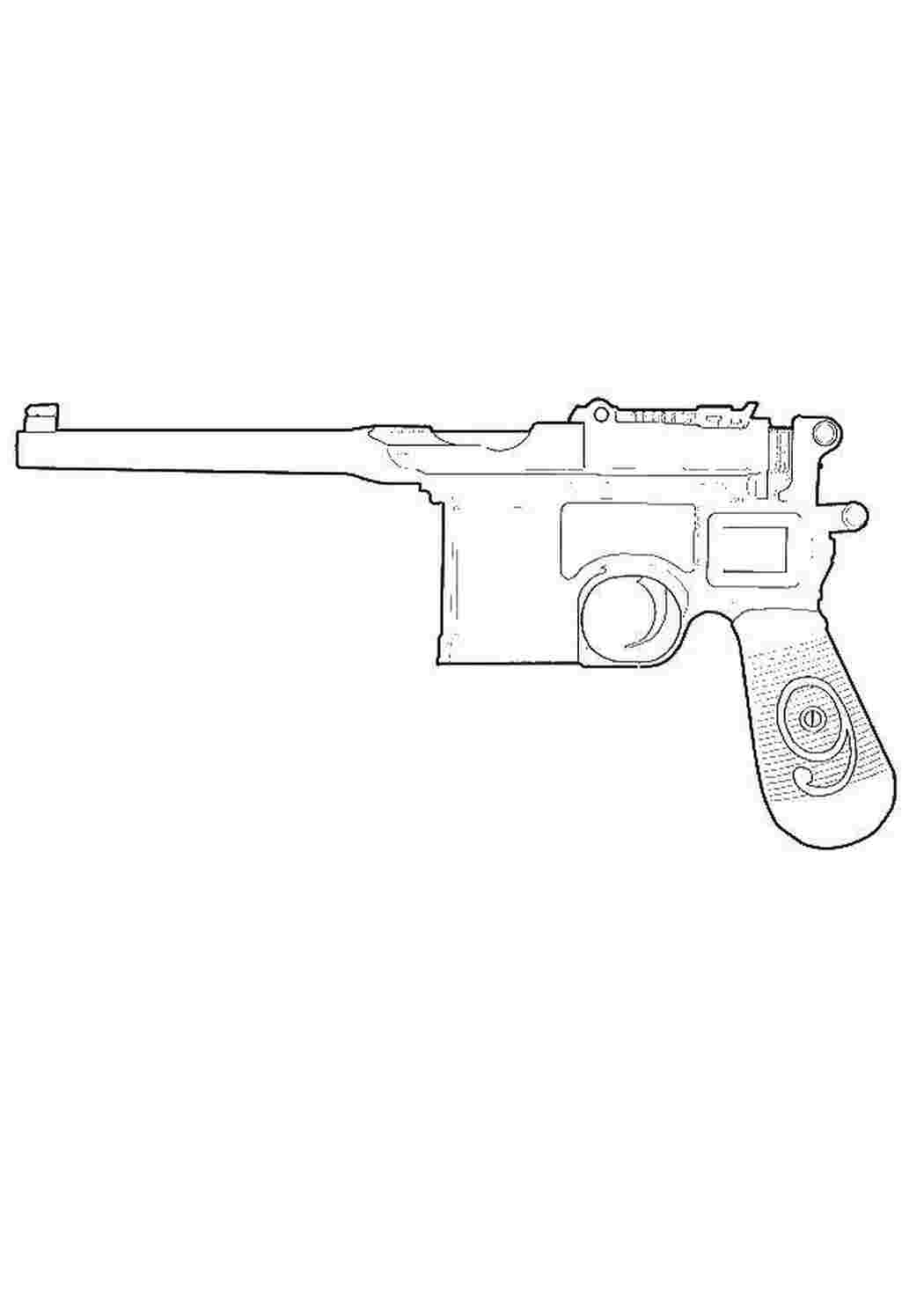 Раскраска Пистолет