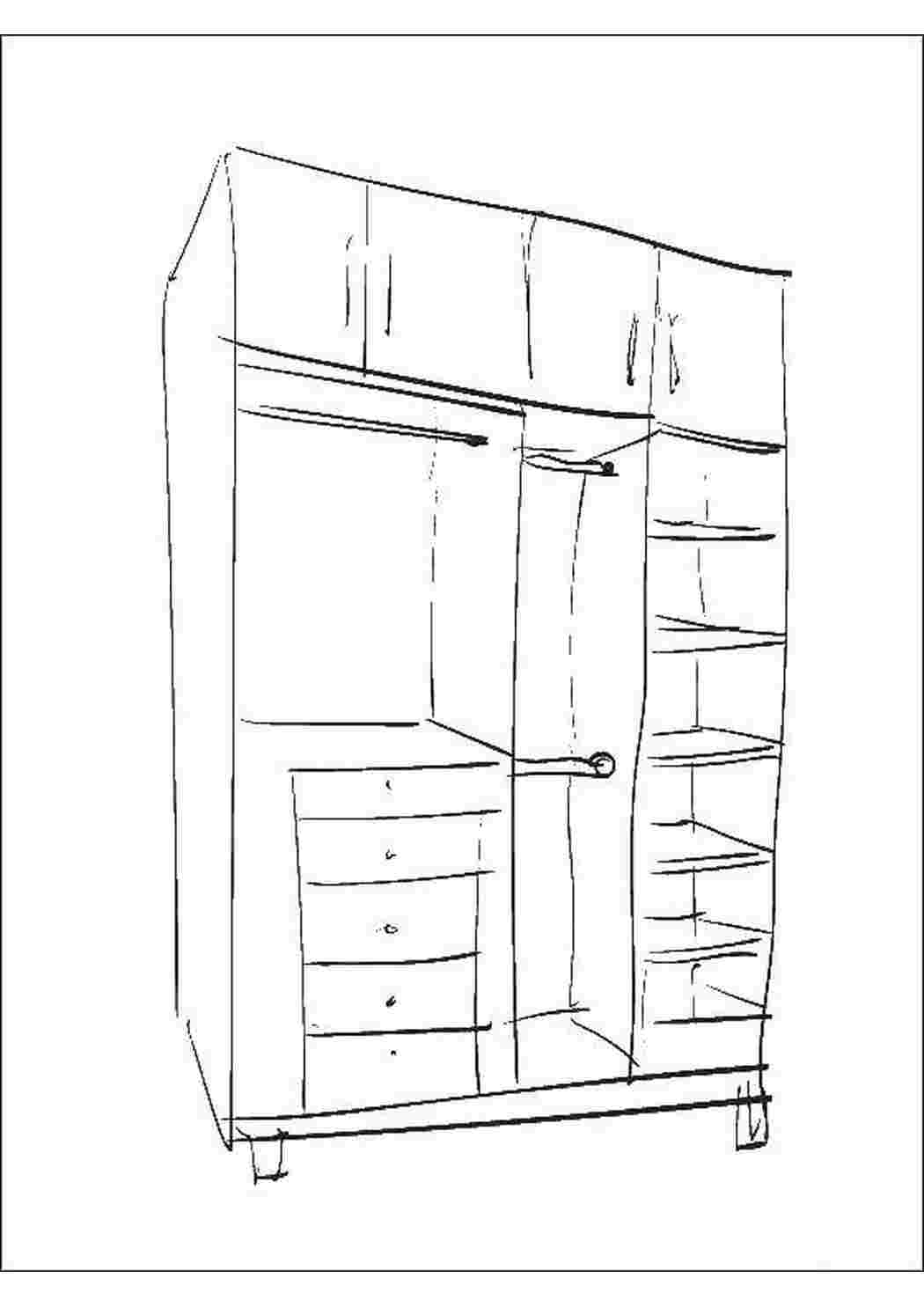 Раскраска Шкаф
