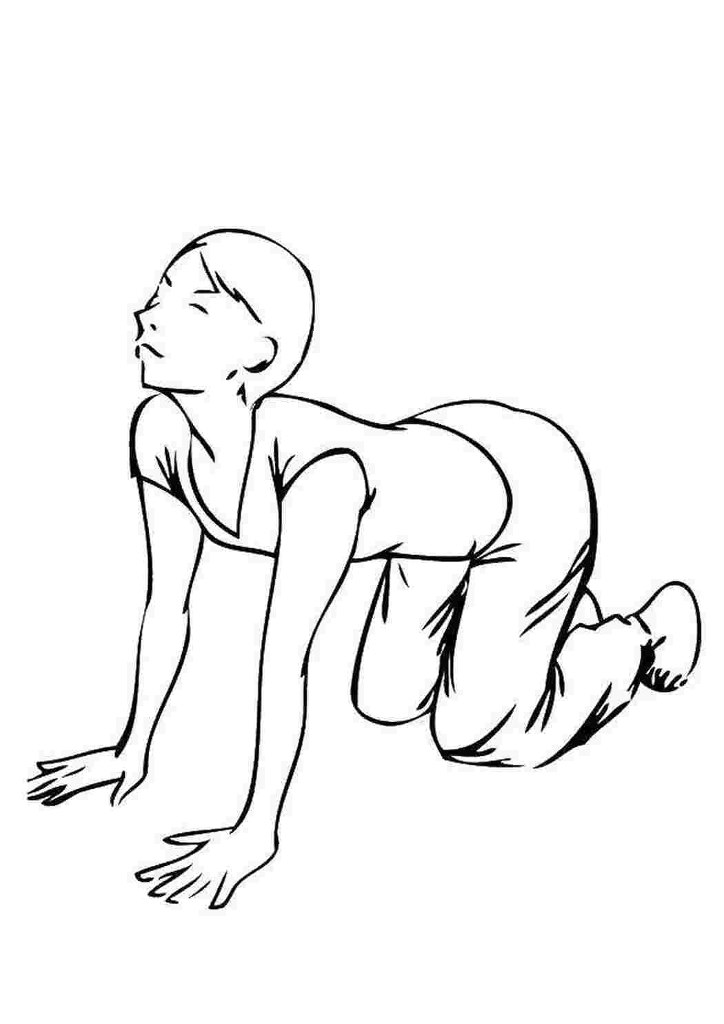 Раскраска Выгибание спины