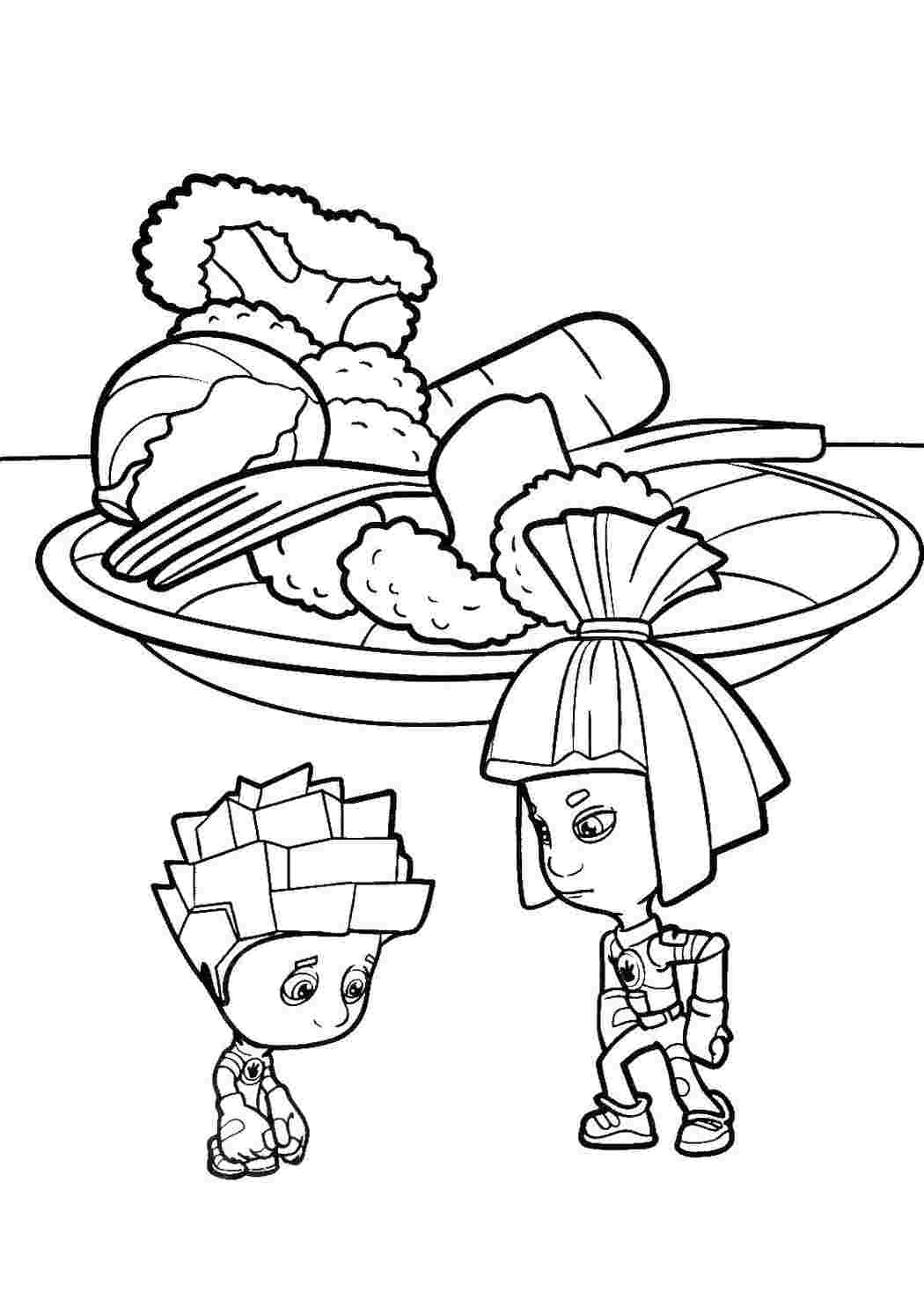 Раскраска Раскраски из мультика фиксики.