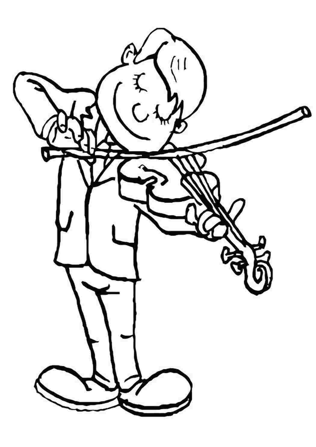 Раскраска Скрипач
