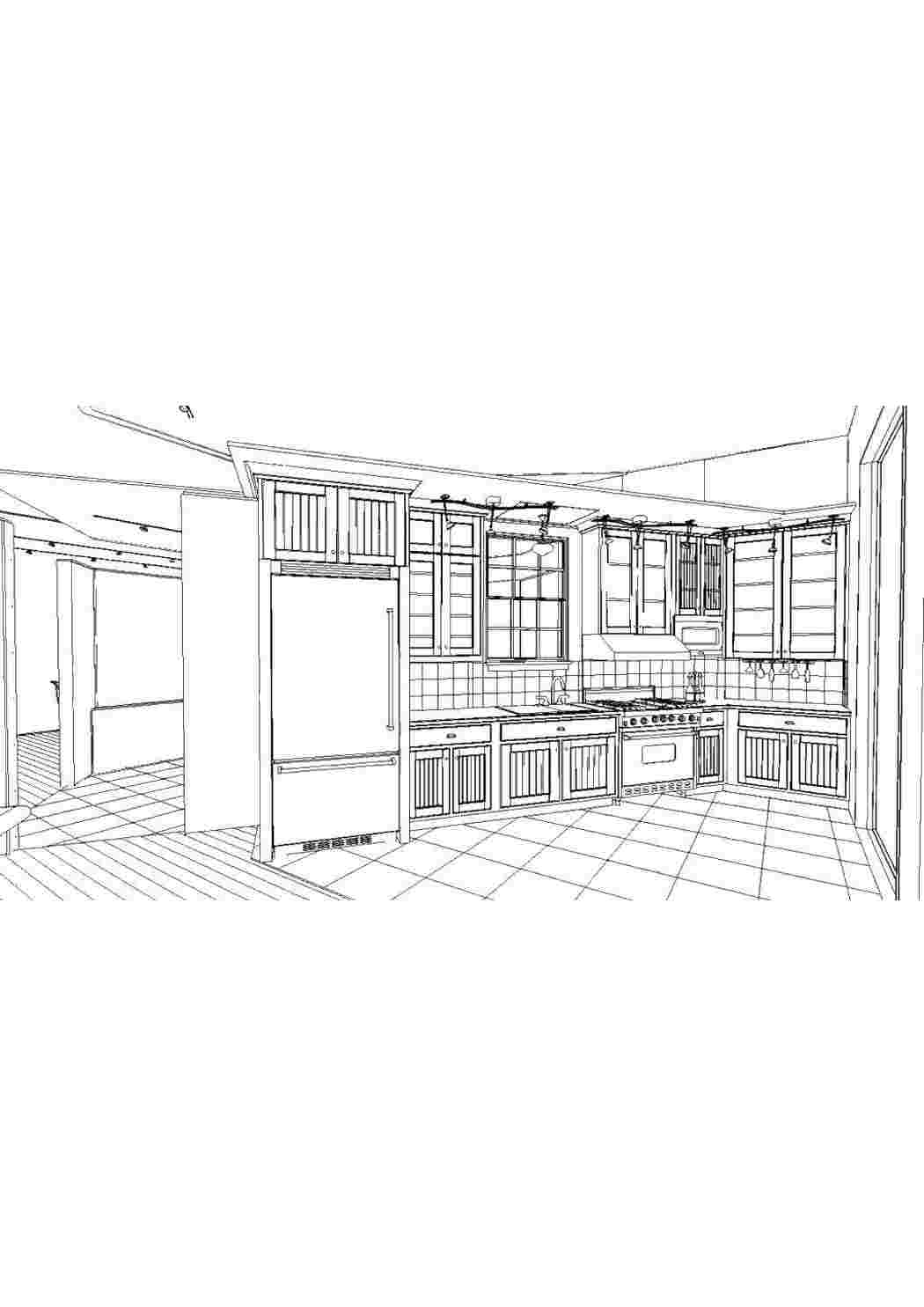 Раскраска Кухня