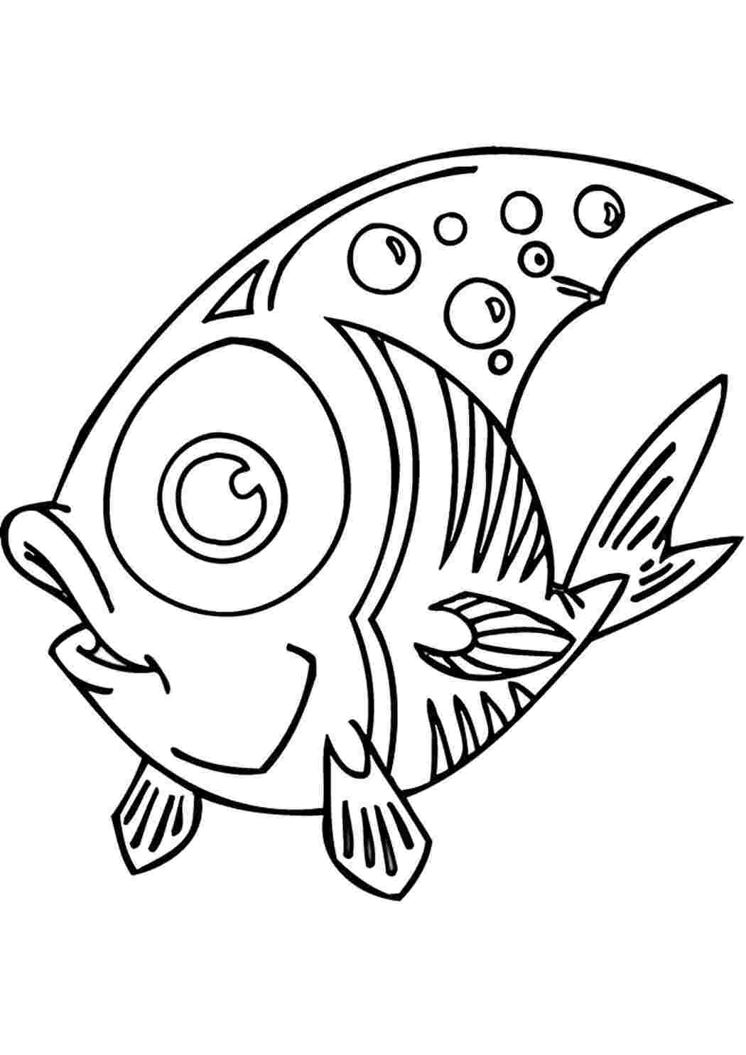 Раскраска объемная рыбка