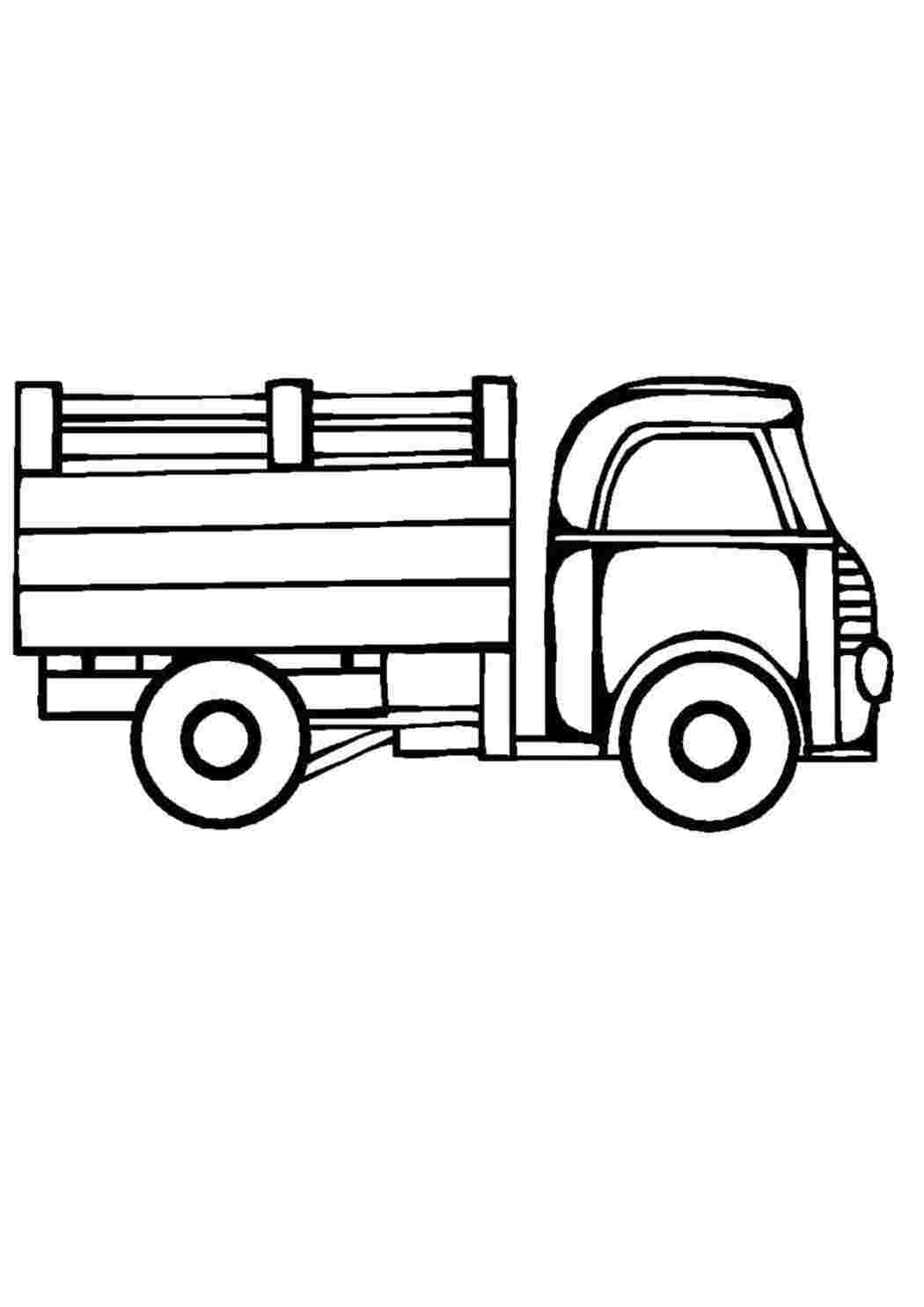 Раскраска бортовой грузовик