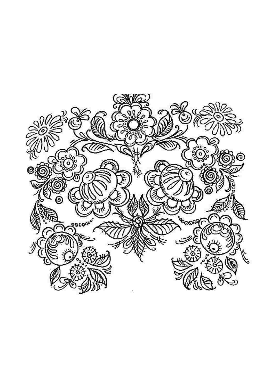 Раскраска Русские узоры