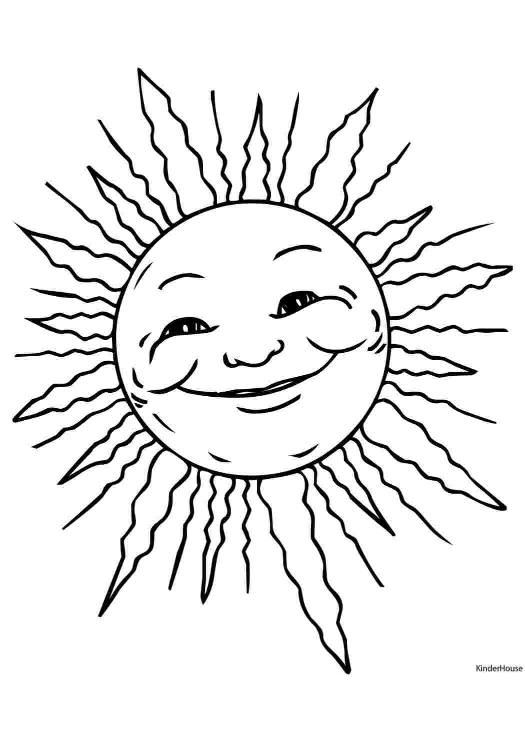 Раскраска Солнце