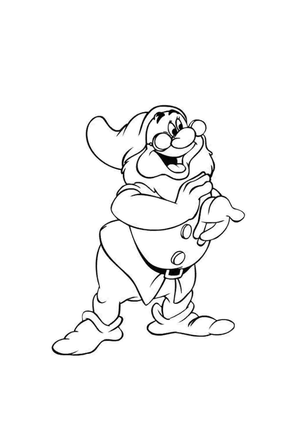 Раскраска Гномик