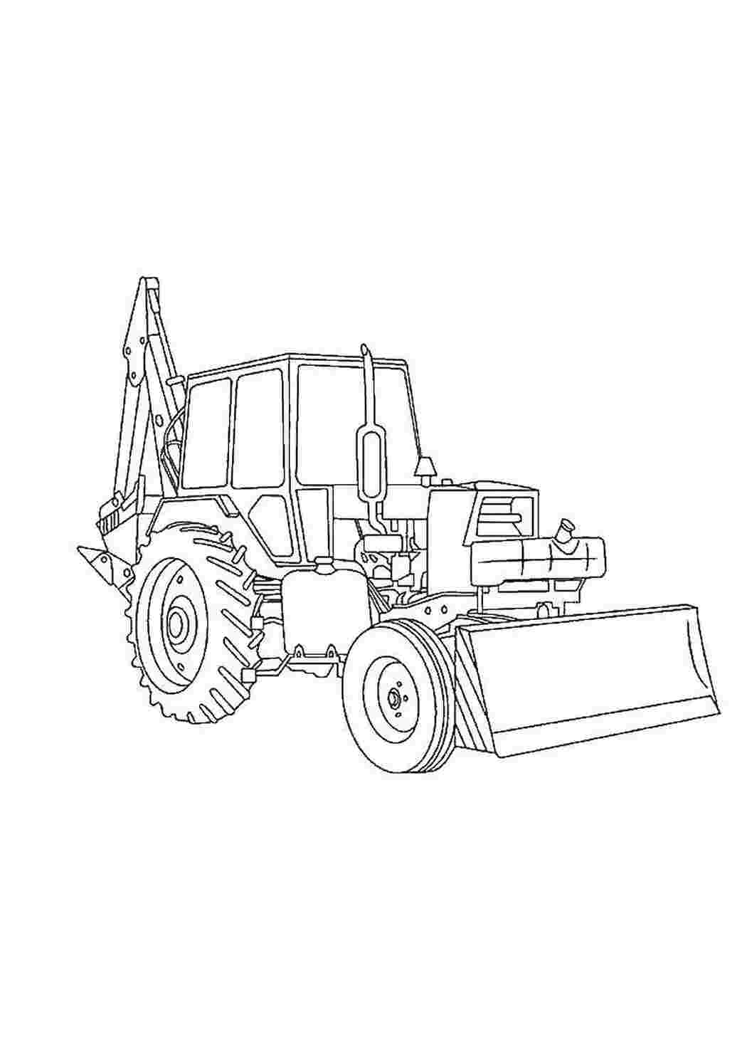 Раскраска Трактор
