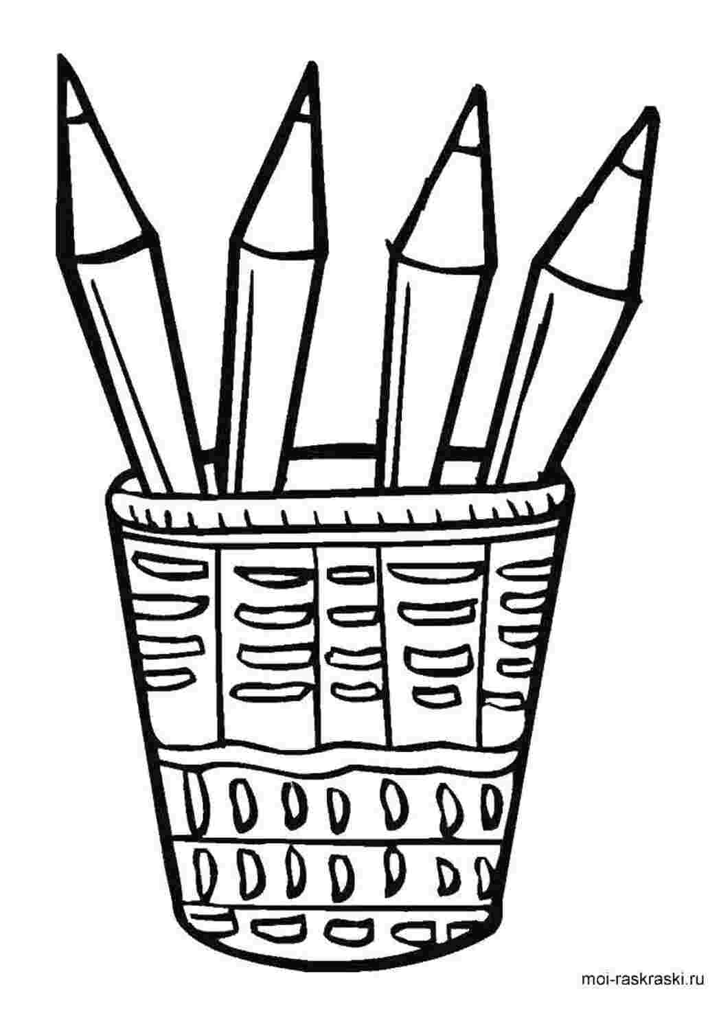 Раскраска Карандашница
