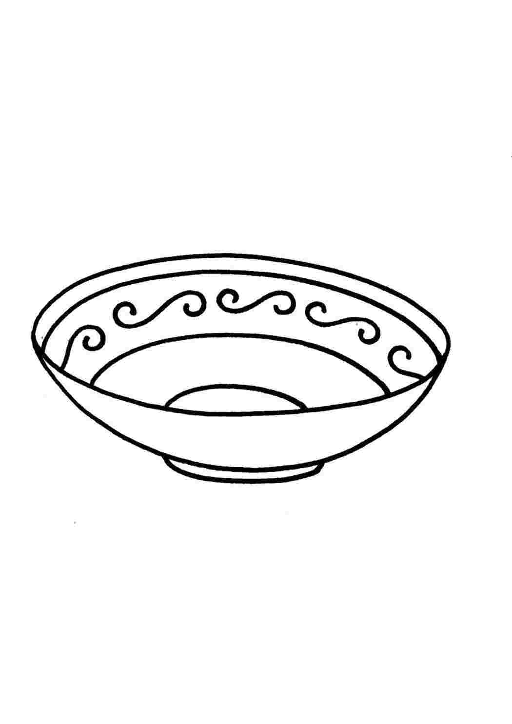 Раскраска Тарелочка