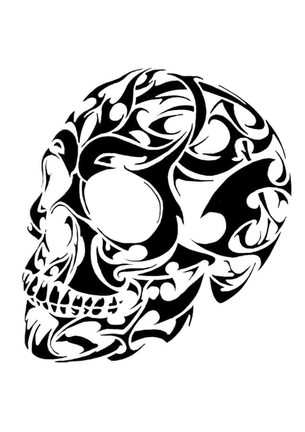 Раскраска Череп