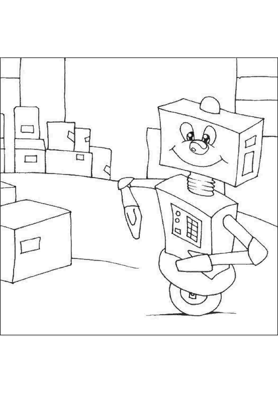 Раскраска Робот