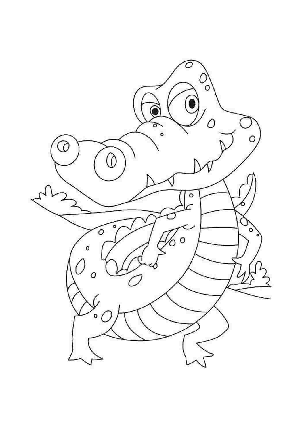 Раскраска Крокодил