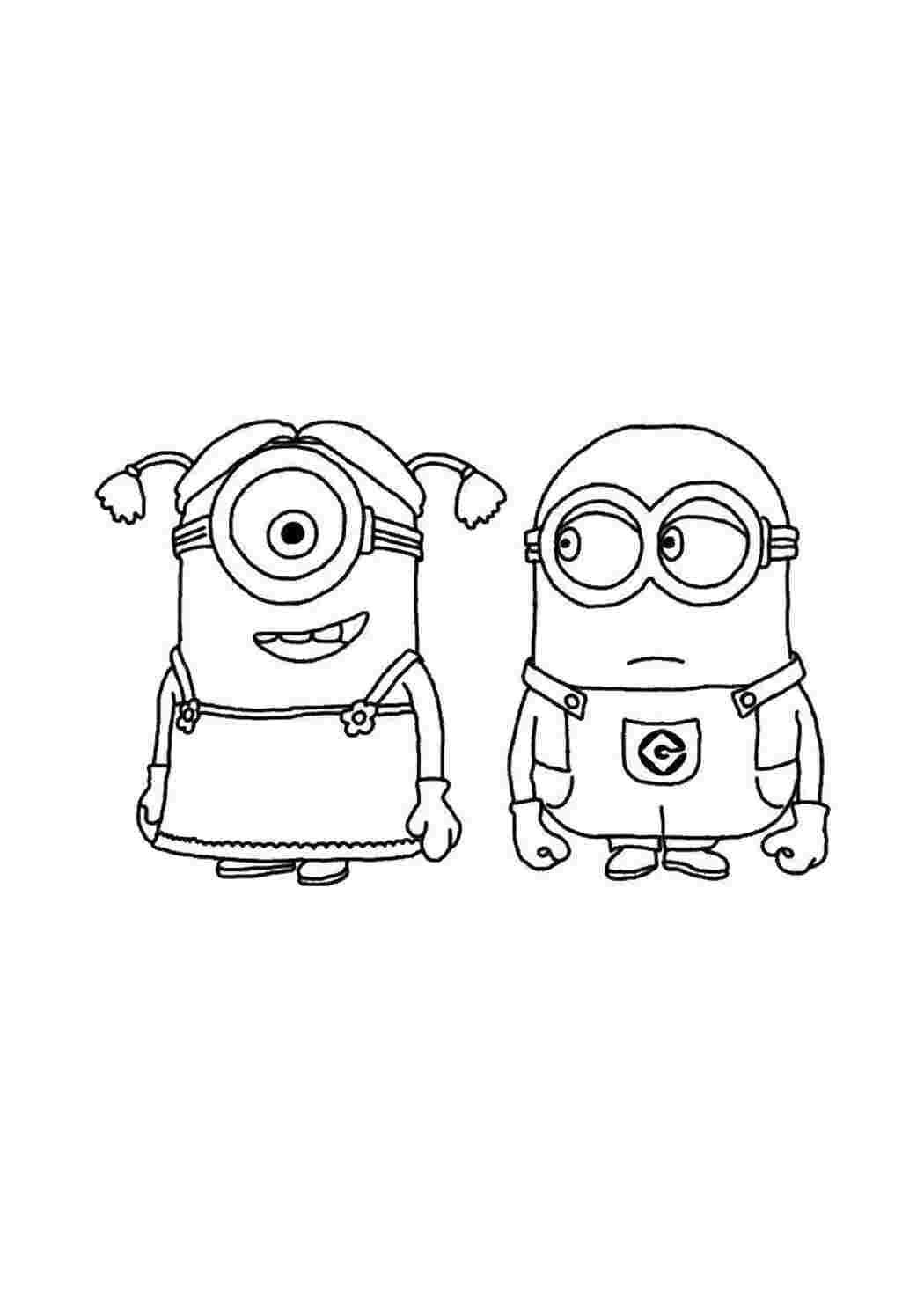 Раскраска Миньоны