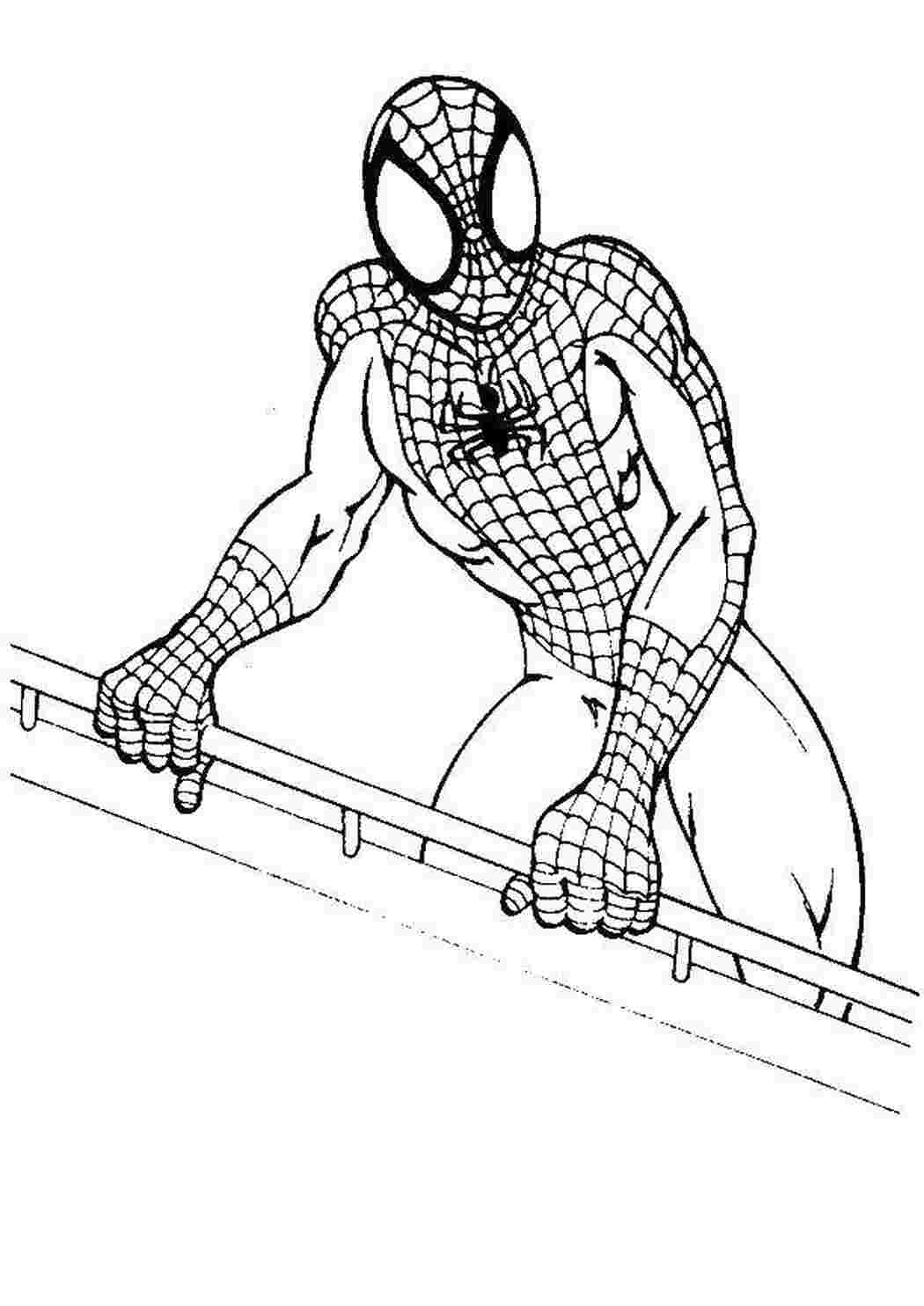 Человек паук рисунок карандашом поэтапно