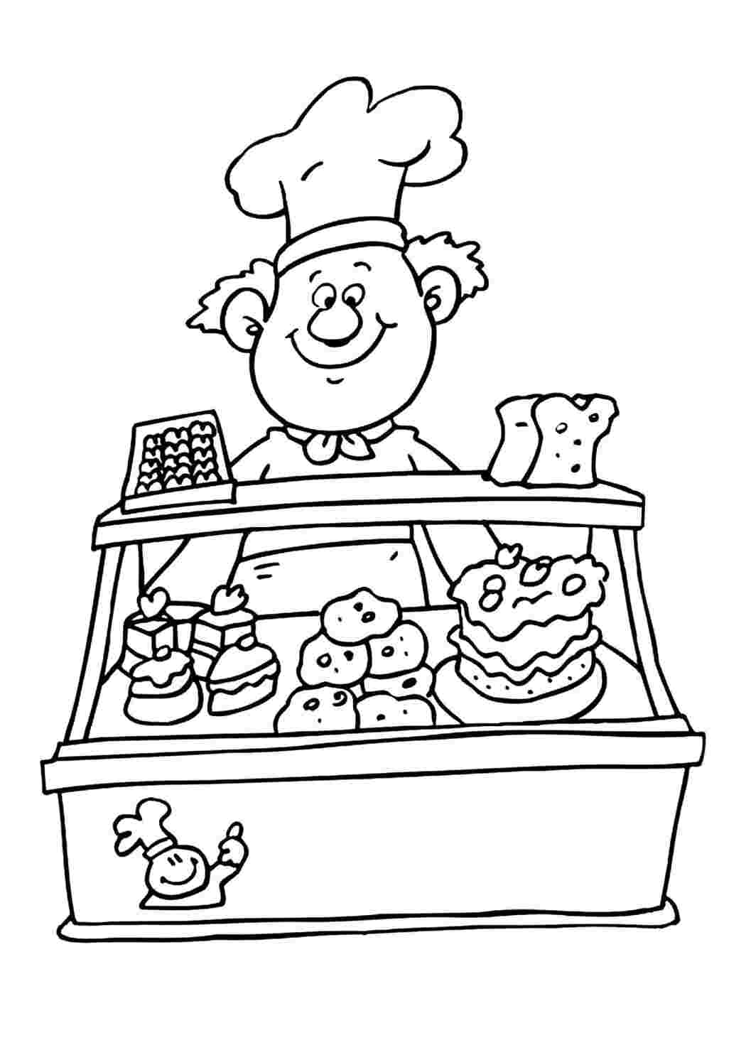 Раскраска Продавец