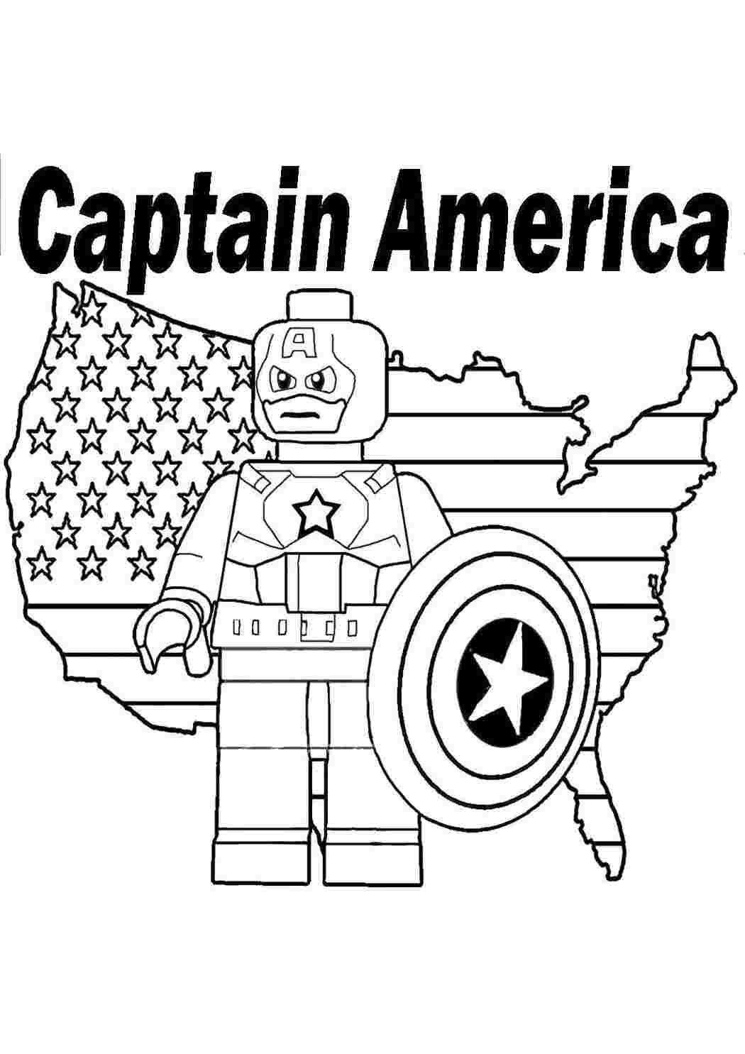 Капитан Америка раскраски лего