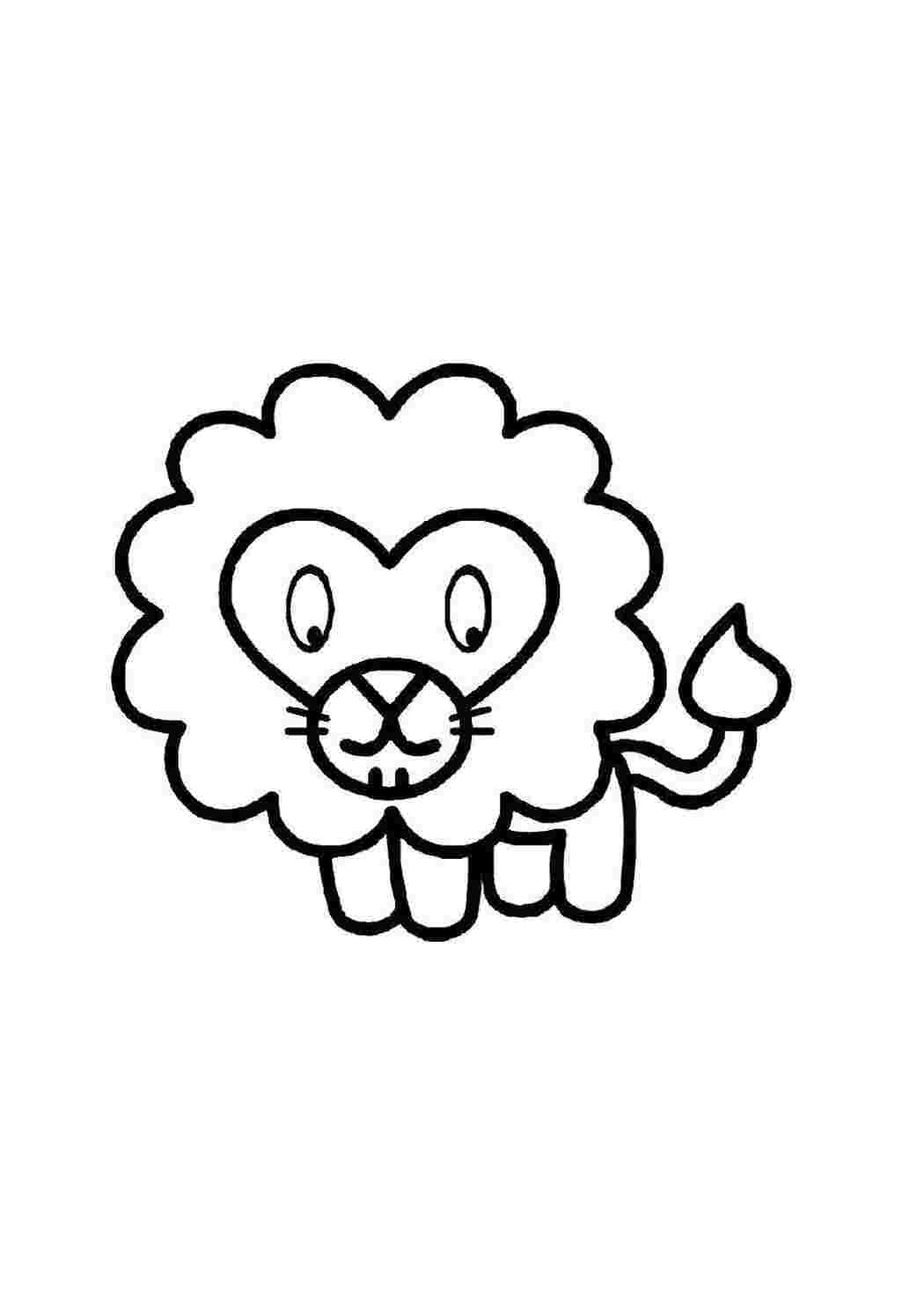 Раскраска Лев