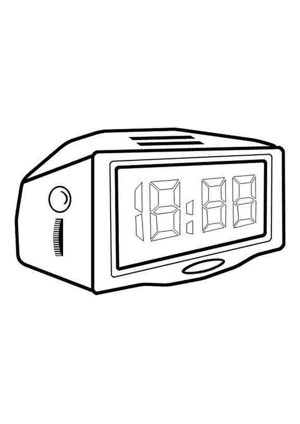 Раскраска Электронные часы