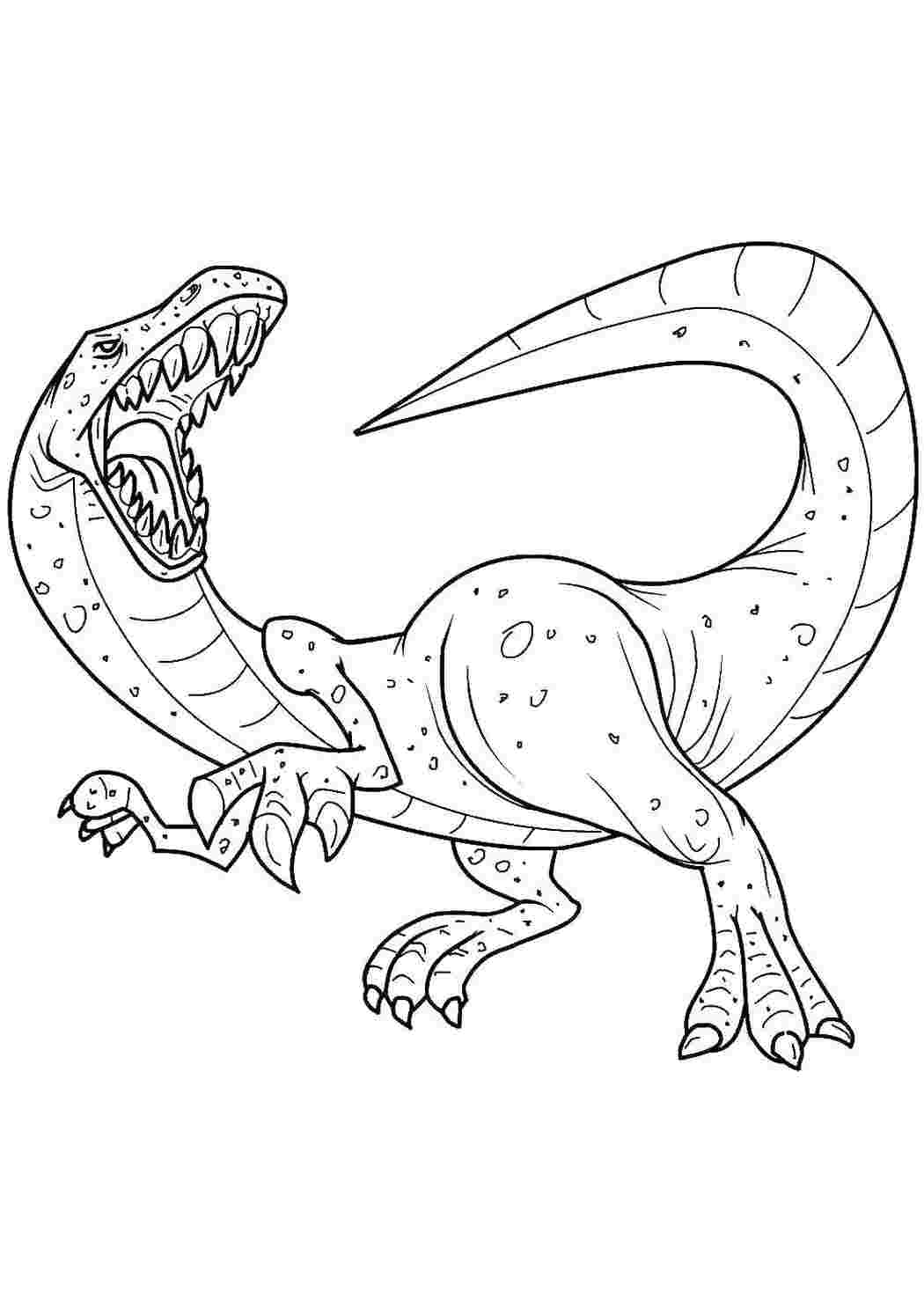 Раскраска Злой динозавр