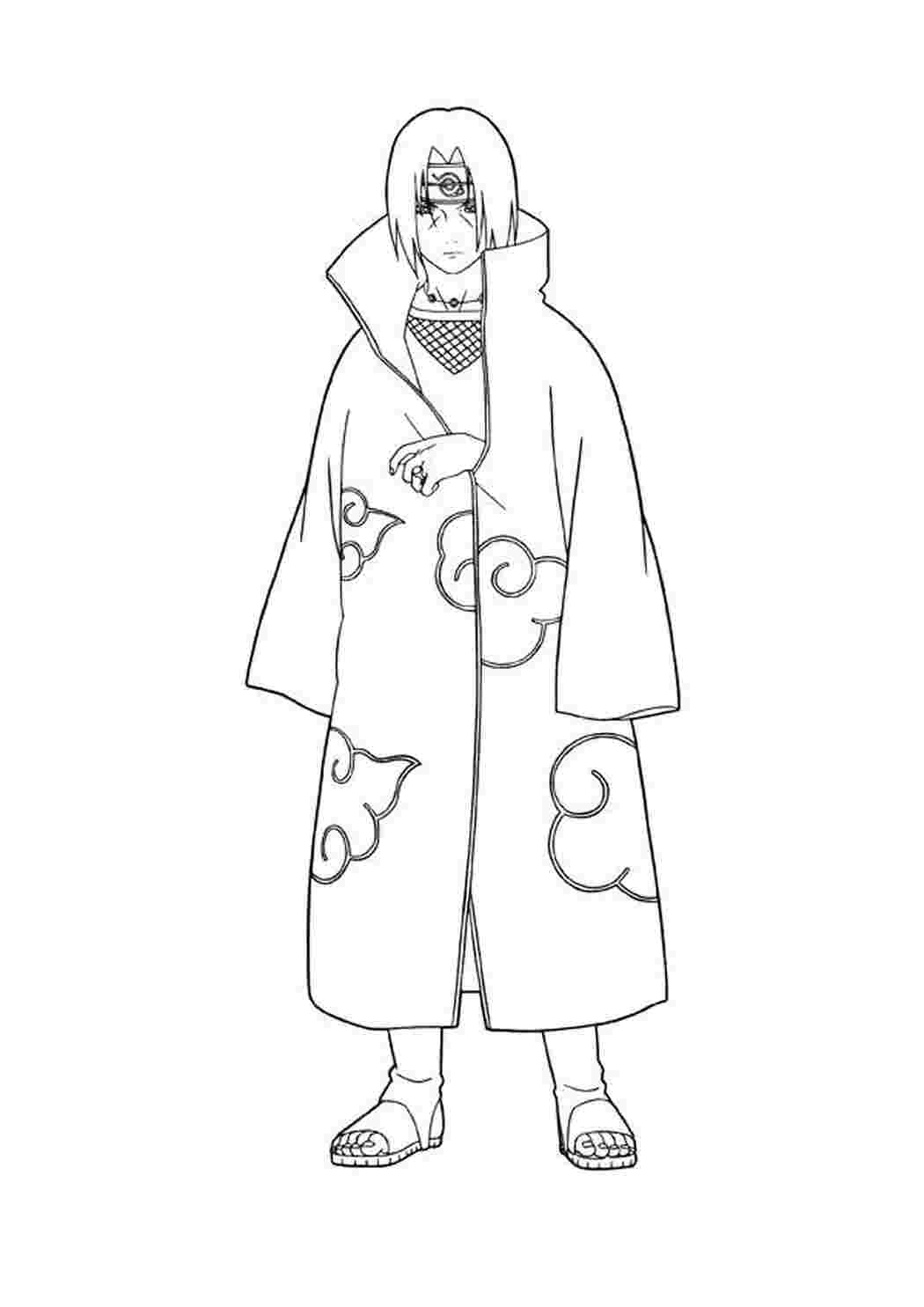 Раскраска Итачи