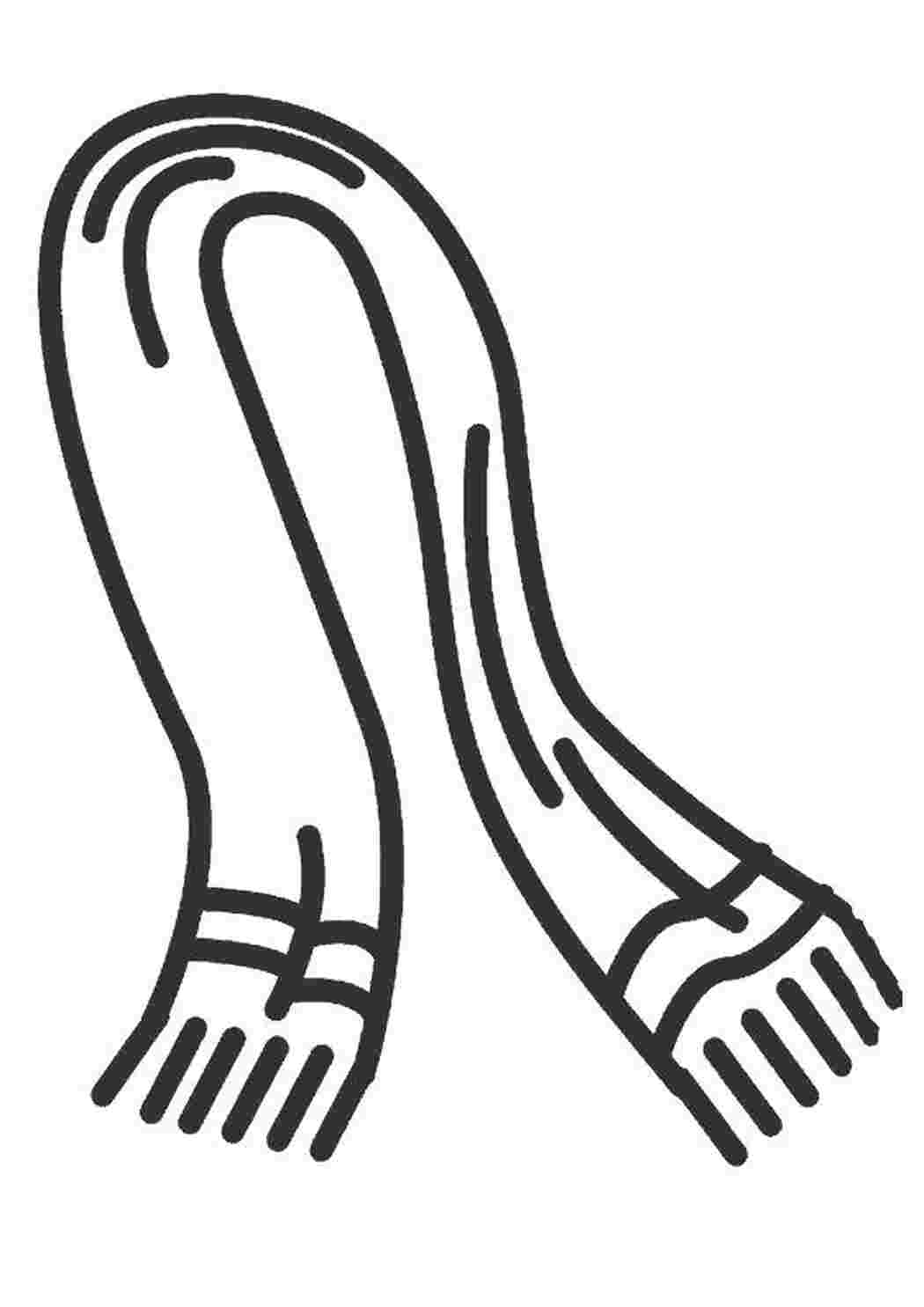 Раскраска Шарф