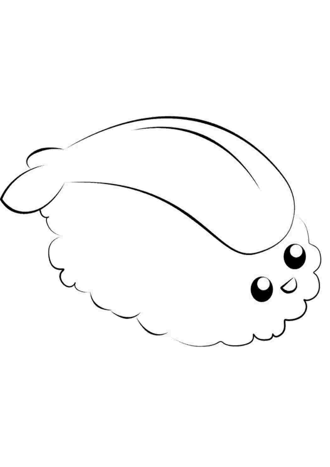 Раскраска суши роллы