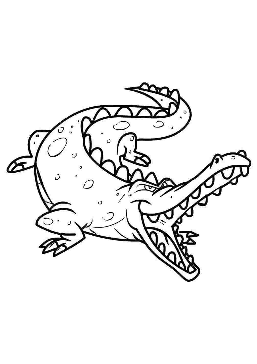 Раскраска Крокодил