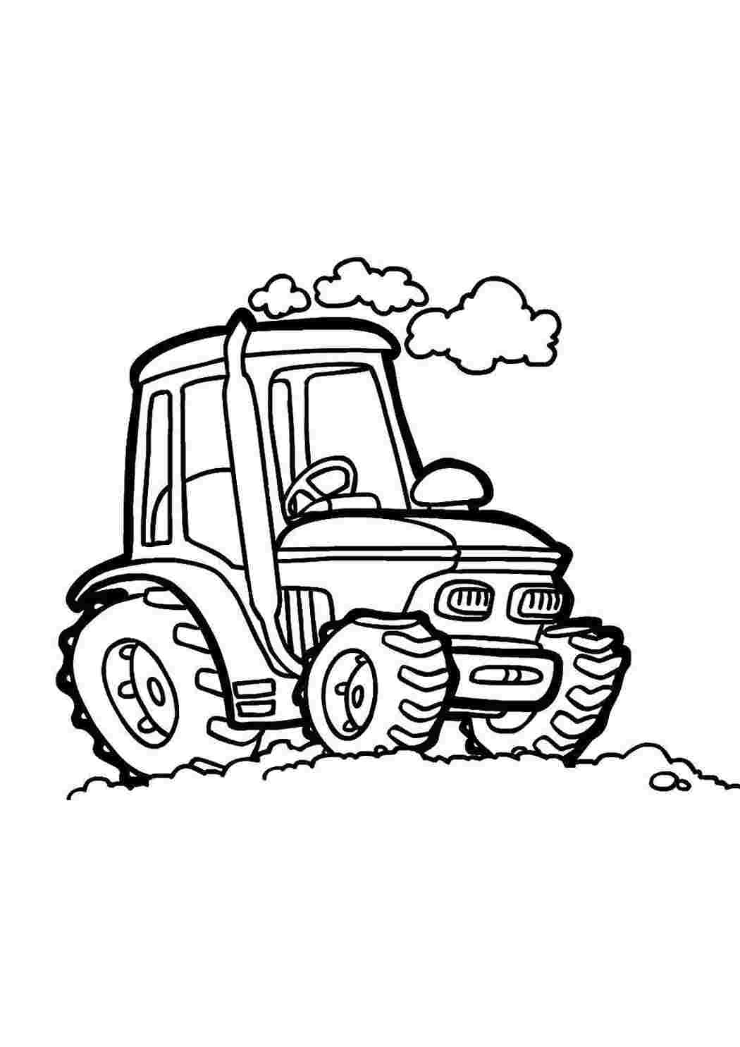 Раскраска Трактор