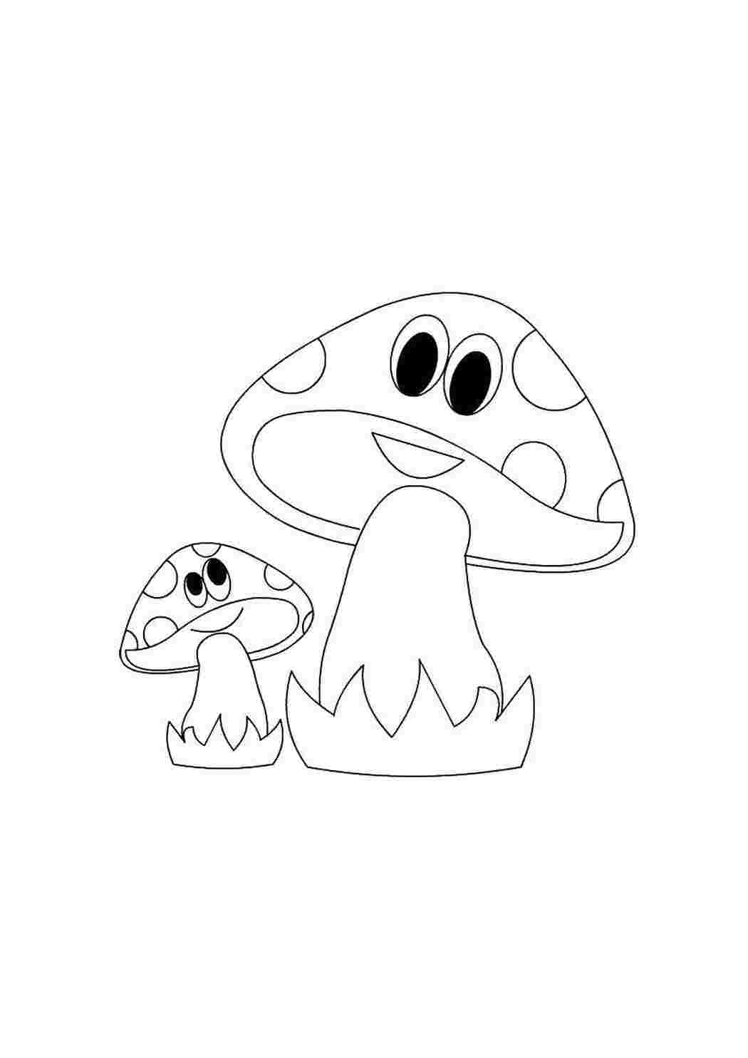 Раскраска Мухоморчики