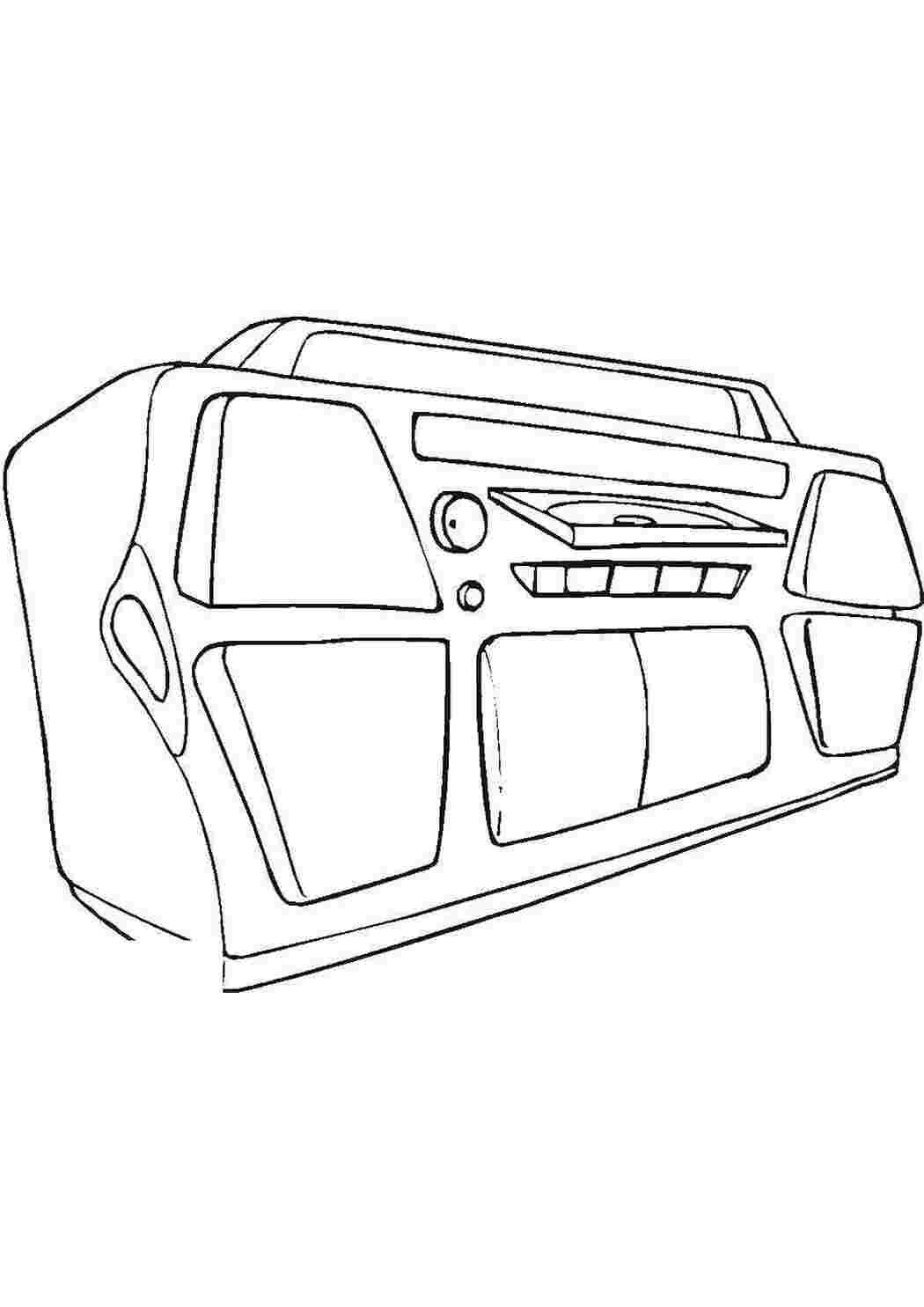 Раскраска Магнитофон