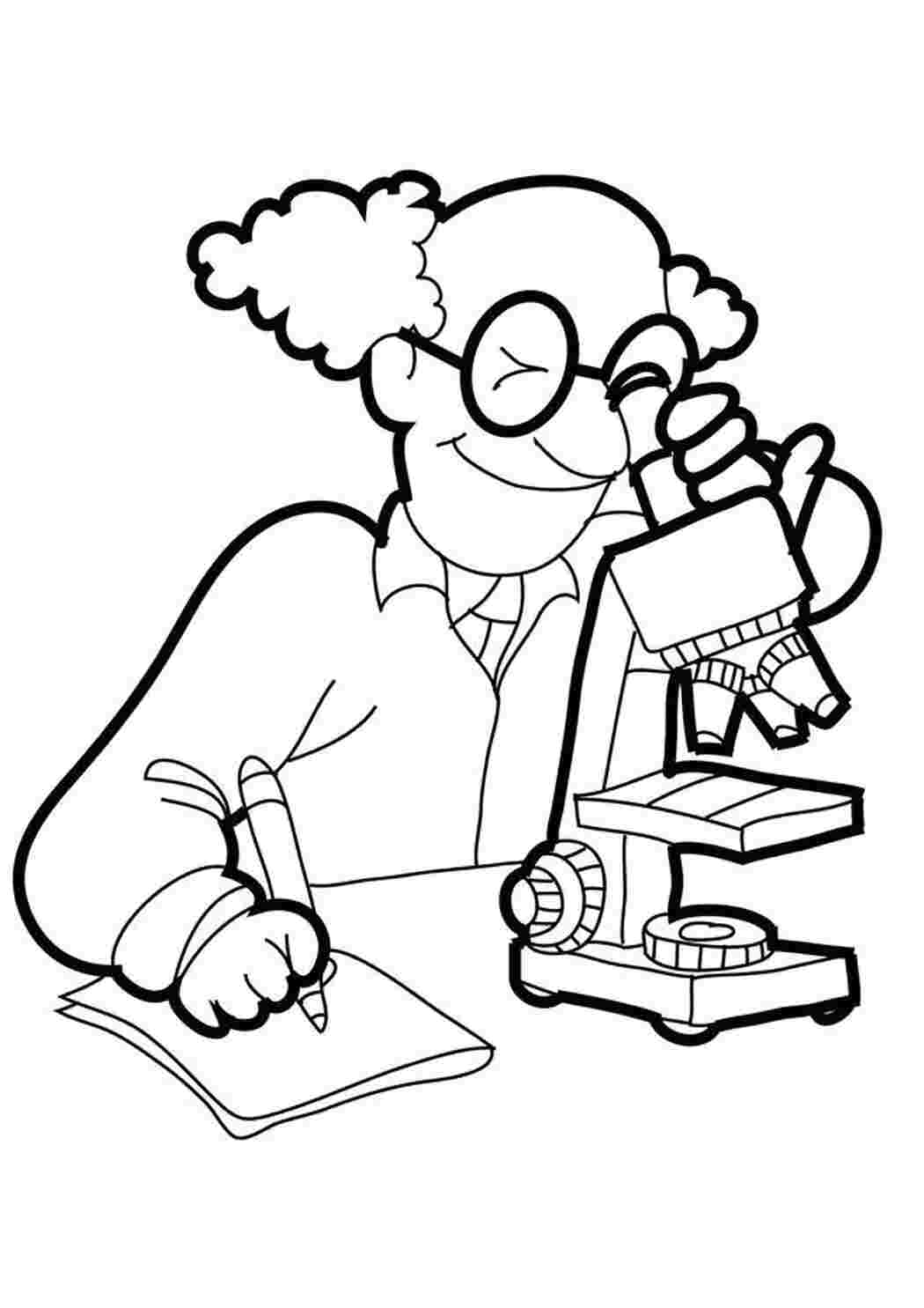 Раскраска Ученый